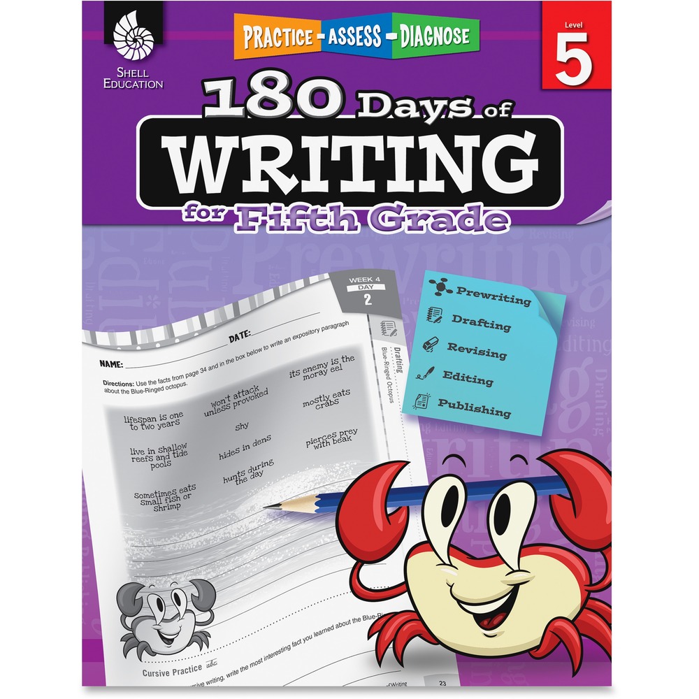 SHL51528 - Easy-to-use resource provides teachers and parents with daily practice activities to help students enhance their writing and grammar skills. Students interact with mentor texts and then apply their learning by writing opinion, informative/explanatory and narrative pieces. Versatile daily practice pages are easy to prepare and implement. Genre-specific rubrics provide authentic assessment to help differentiate instruction. Resource is designed for students attending fifth-grade.