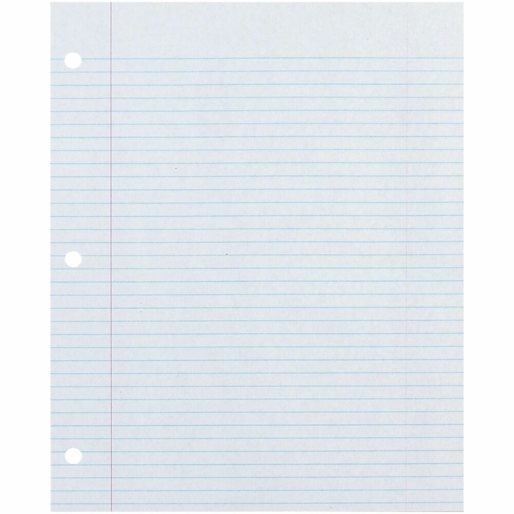 PAC2417 - Recycled filler paper contains recycled content with post-consumer fiber. Each sheet is three-hole punched and wide ruled. This environmentally friendly filler paper is acid-free and processed chlorine-free. Paper is recyclable.