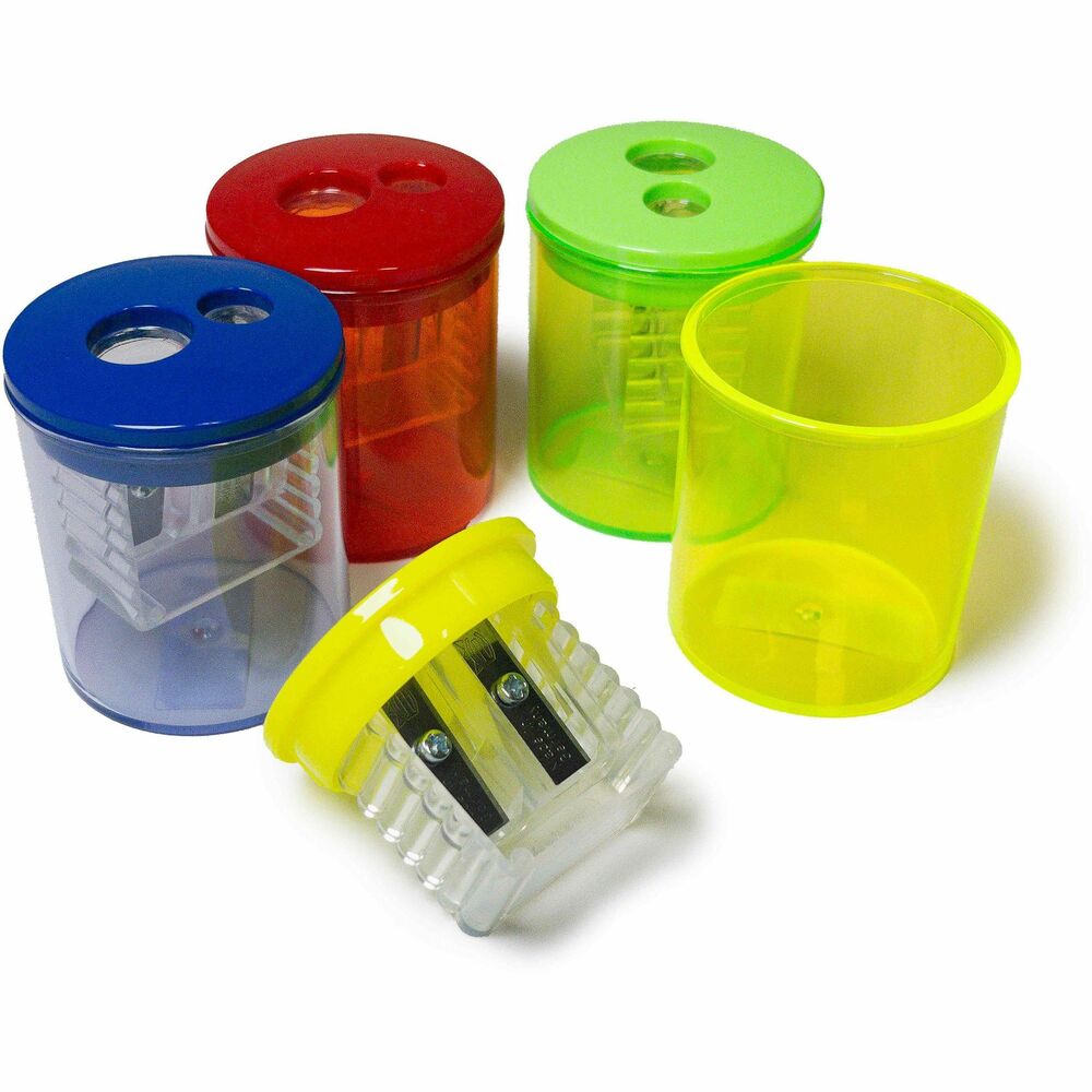 TPGESN51312 - Two-hole sharpener features a child-friendly design to prevent accidental access to the blades for safe use by young learners. German-made blades are created from high-quality, stainless steel to provide a lasting sharp edge. Transparent canister keeps the fill level visible to let you easily see when it's time to empty the reservoir. Sharpener is designed for use with primary pencils and standard pencils.