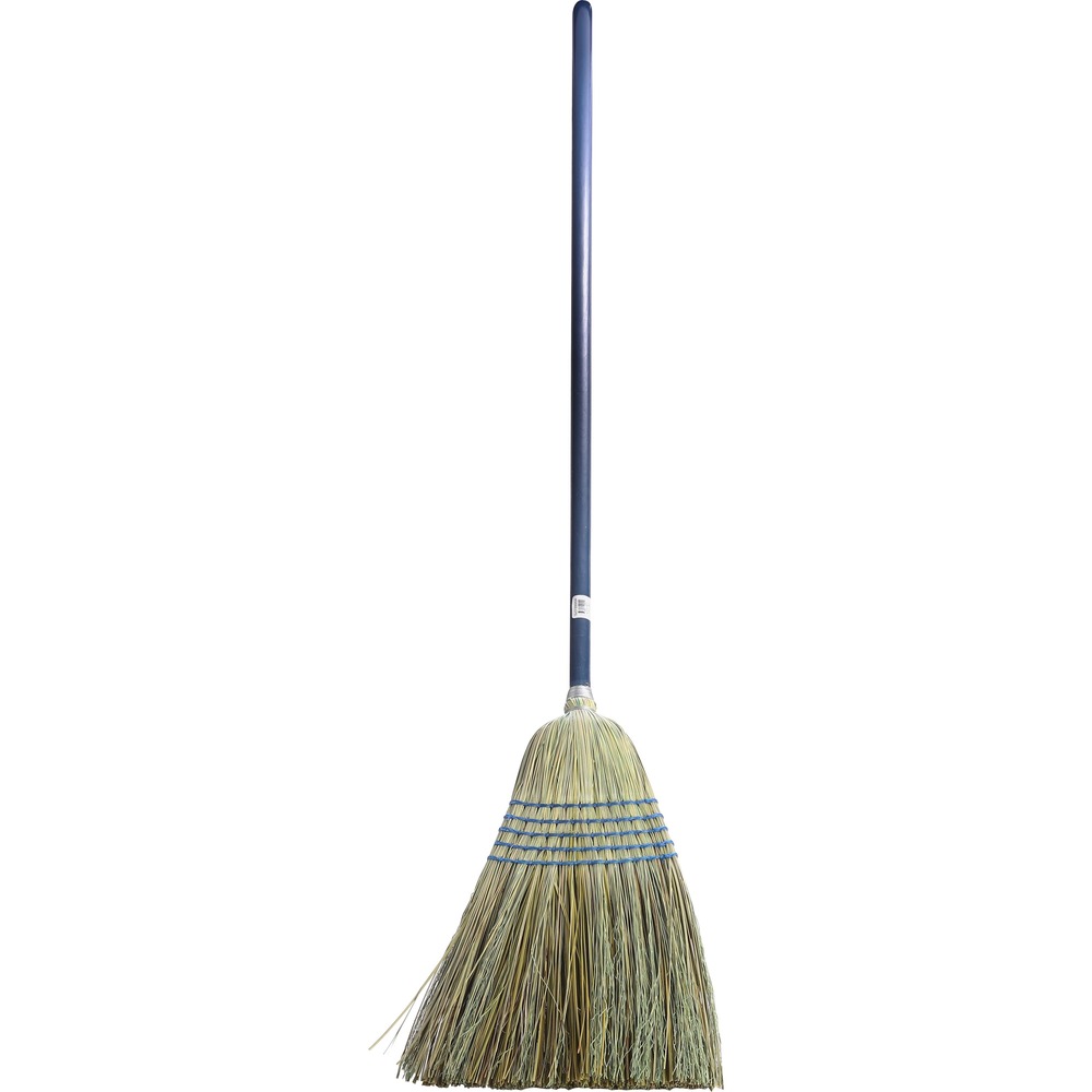 GJO12002 - Lightweight broom is designed for light-duty sweeping. Four rows of stitching bind the mixed fiber bristles. Handle is made of durable lacquered wood.