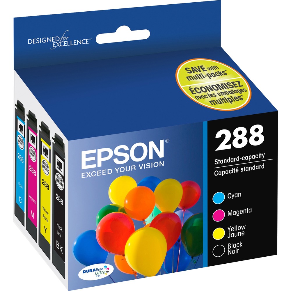 EPST288120BCS - Replace only the color you need with these individual ink cartridges to print amazing documents and great photos. Epson's revolutionary DURABrite Ultra Ink produces smudge-resistant, fade-resistant and water-resistant prints that look brilliant on both plain and glossy photo paper. Ink cartridge is designed for use in Epson Expression XP-330, XP-340, XP-430, XP-434, XP-440 and XP-446 Small-in-One All-in-One Printers. Black cartridge yields approximately 175 pages. Each color cartridge (cyan, magenta and yellow) yields approximately 165 pages.