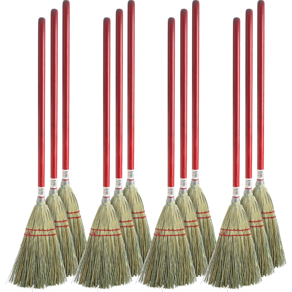 GJO11501CT - Lobby broom can save back straining when used with dustpans (not included). Hair-like follicles on each fiber trap and hold dust particles for fast cleanup. Broom is made with a 24" wooden handle and 100 percent corn fiber for long-lasting durability.