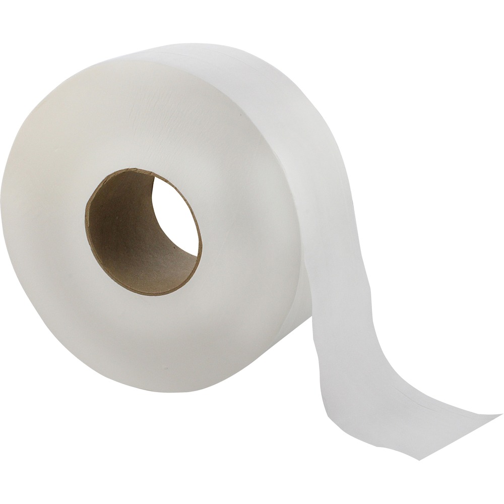 SOL23501 - This two-ply, plain embossed bath tissue provides an improved sensory hand feel and offers the ultimate at-home look and feel. Environmentally friendly in design tissue is made from sustainable, rapidly renewable fiber (RRF) to produce a whiter, brighter, softer and greener product. Jumbo-size roll reduces change-outs and labor costs. Luxurious softness, thickness and increased absorbency make this the perfect bath tissue for Class A office buildings and mid to upscale locations desiring an improved restroom image.
