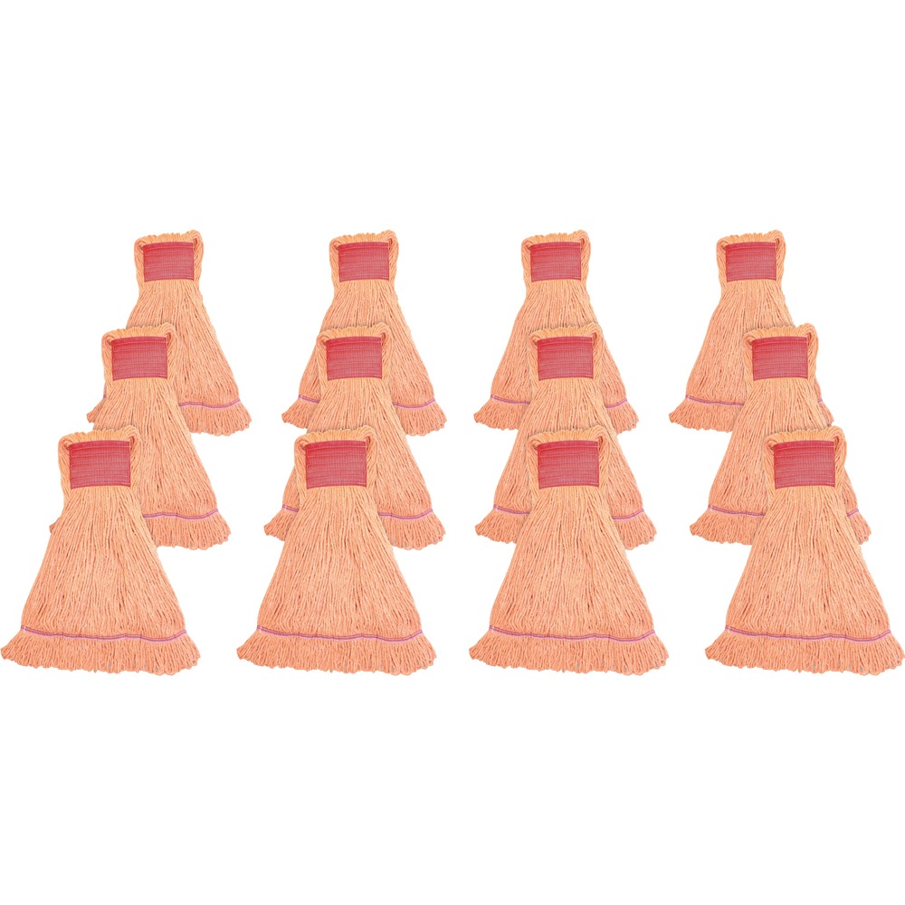 GJOLOR5BCT - Large mophead with a wide headband is ideal for general cleaning and disinfecting. Synthetic blend fibers (rayon and cotton) absorb six to seven times their weight. Mop offers a limited break-in period so you can start mopping sooner. Looped ends provide greater durability and launderability. Wide headband allows added launderability and use with all handle styles. 5" mesh headband with "S" zig-zag stitch pattern provides a more durable headband.