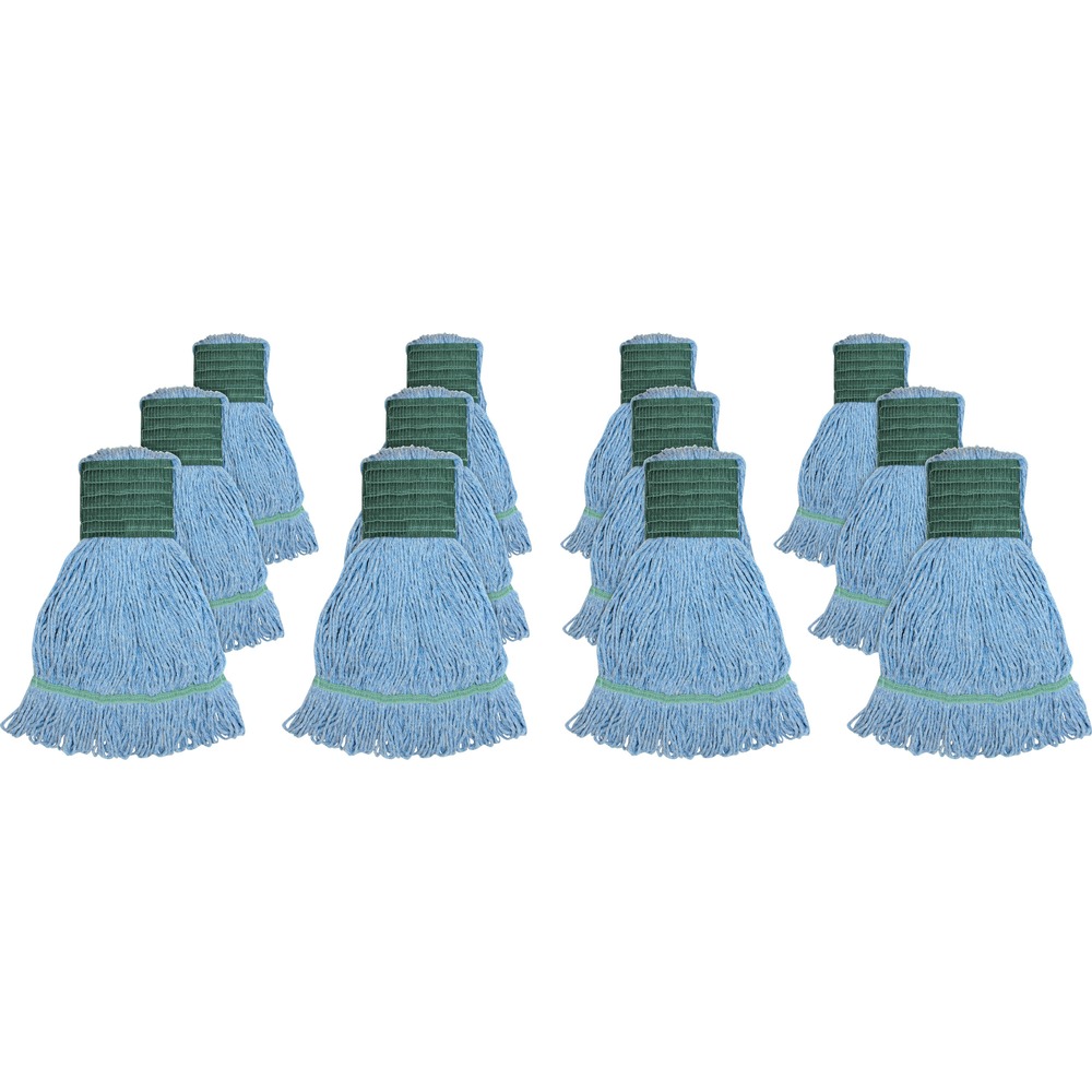 GJOMBL5BCT - Medium-size mophead with a wide headband is ideal for general cleaning and disinfecting. Synthetic blend fibers (rayon and cotton) absorb six to seven times their weight. Mop offers a limited break-in period so you can start mopping sooner. Looped ends provide greater durability and launderability. Wide headband allows added launderability and use with all handle styles. 5" mesh headband with "S" zig-zag stitch pattern provides a more durable headband.