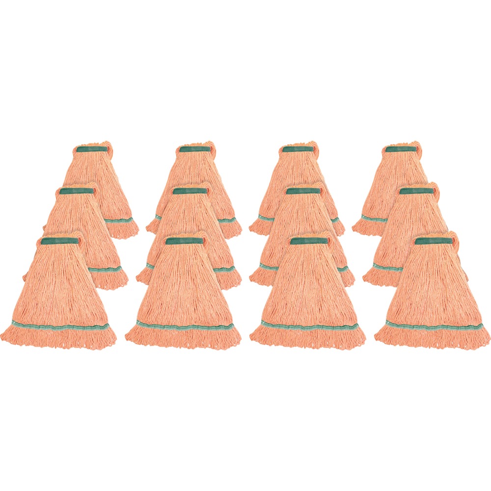 GJOMOR1BCT - Medium-size mophead with a 1-1/4" narrow headband is ideal for general cleaning and disinfecting. Four-ply synthetic blend of rayon and cotton offers added tensile strength and durability. Synthetic blend fibers absorb six to seven times their weight. Looped-end yarn reduces fraying and linting. Tailband creates larger and more consistent floor coverage while mopping, reducing missed spots and labor. This mophead is the ideal choice when the mop will be laundered.