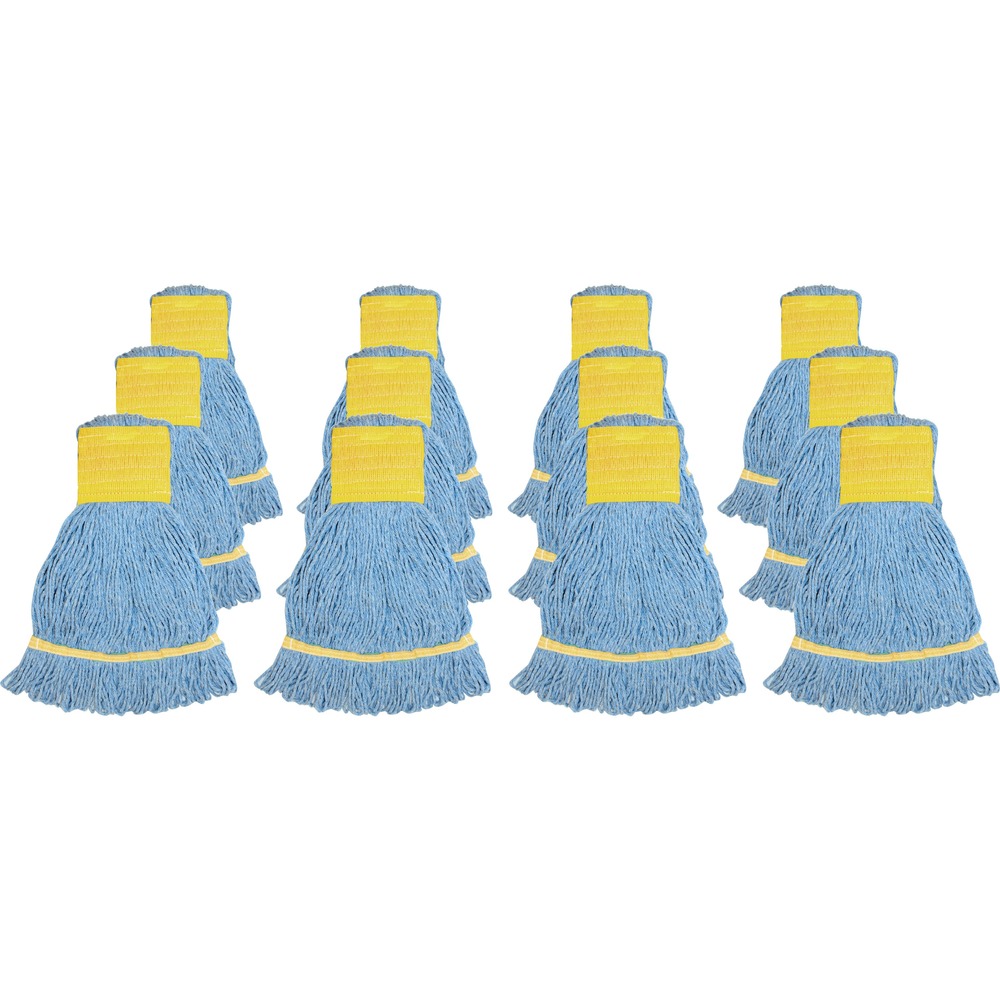 GJOSBL5BCT - Small mophead with a wide headband is ideal for general cleaning and disinfecting. Synthetic blend fibers (rayon and cotton) absorb six to seven times their weight. Mop offers a limited break-in period so you can start mopping sooner. Looped ends provide greater durability and launderability. Wide headband allows added launderability and use with all handle styles. 5" mesh headband with "S" zig-zag stitch pattern provides a more durable headband.