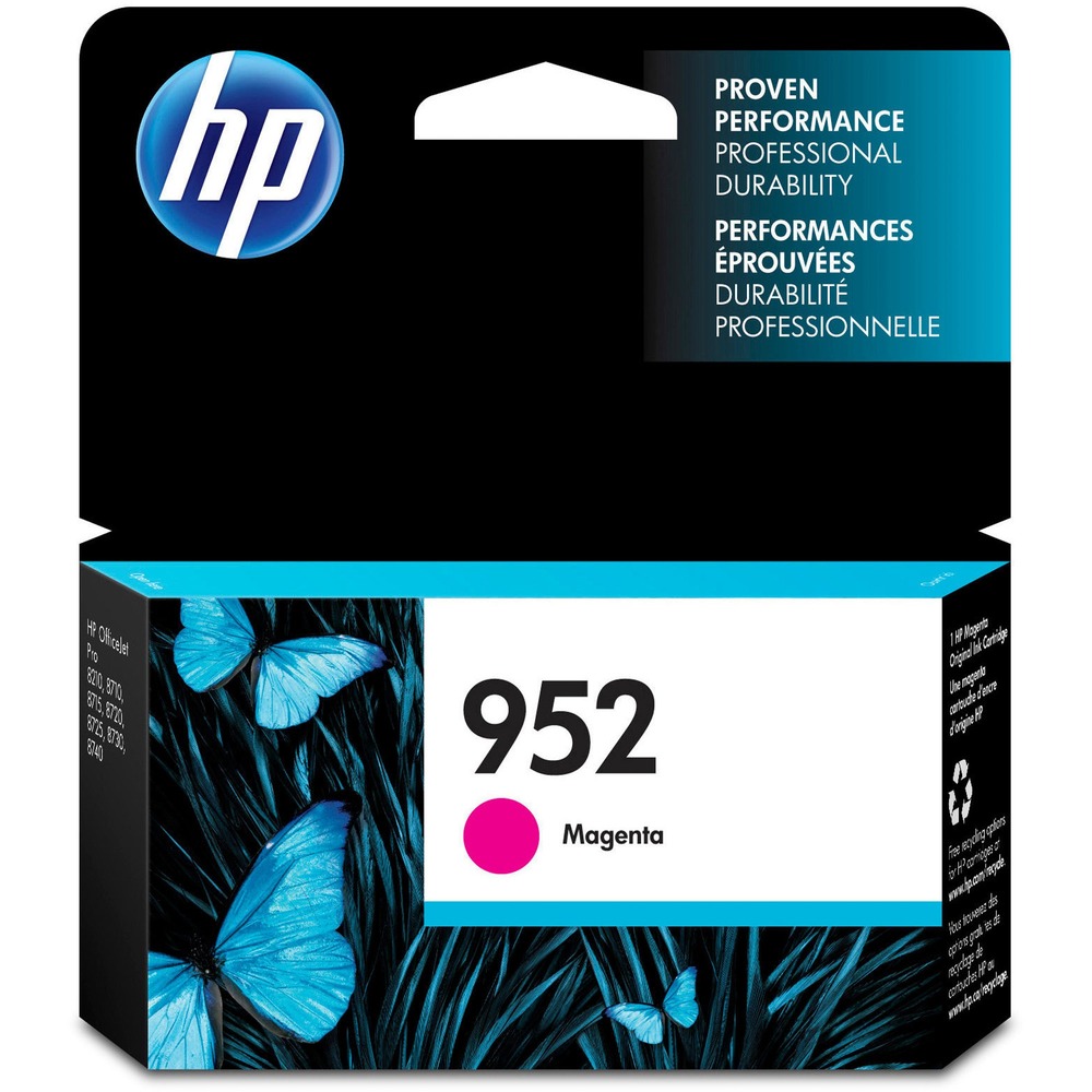 HEWL0S52AN - HP 952 ink cartridge delivers the quality you want and the reliability you need for your HP Officejet Pro 6649 Wide Format, 8210, 8216, 8710 All-in-One, 8720 All-in-One, 8730 All-in-One and 8740 All-in-One. Original HP inks are designed to consistently deliver standout results. This ink cartridge produces laser-quality documents with crisp text and sharp graphics that can make an impact and last for decades. Original HP ink cartridge delivers pages you can use without worrying about performance. Cartridge yields approximately 630 pages. More from the Manufacturer