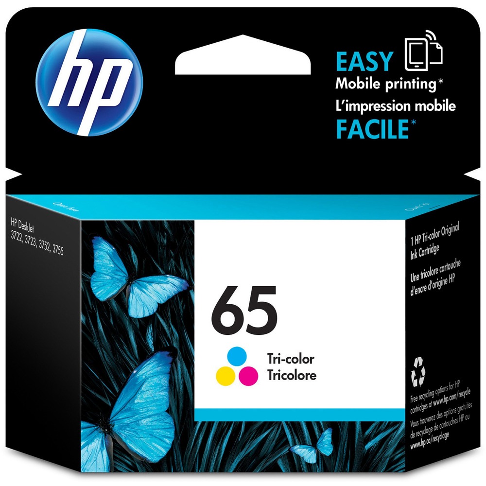 HEWN9K01AN - Create high-quality color photos and everyday documents with this HP 65 Original ink cartridge. Dependable cartridge delivers consistent results in your HP Amp 100; Deskjet 2655, 3723, 3752, 3755; and Envy 5055 so you can print vivid color and crisp text for the life of your cartridge. Take advantage of outstanding Original HP print quality to ensure that your printing is right the first time and every time. Low-ink alerts can help ensure you don't run out at the wrong time. Count on Original HP inks for fade-resistant prints with bold text, crisp lines and sharp graphics. Cartridge yields approximately 100 pages. More from the Manufacturer