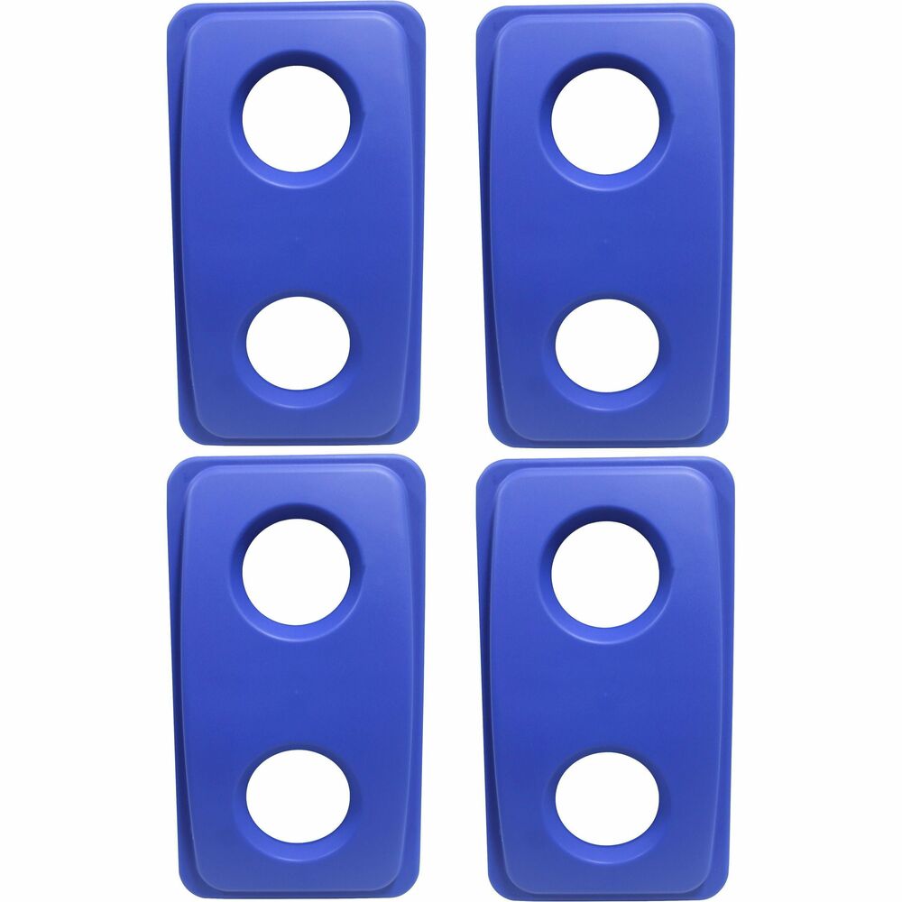 IMP702511CT - Help encourage recycling with these thin bin lids. Round cutout accepts cans while preventing users from disposing other items. Eco-friendly construction is made with post-consumer materials to reduce the impact to our environment. Solid blue color helps associate bins with recycling to prevent confusion. Lids are designed for use with Impact thin bins and most competitive units (sold separately).