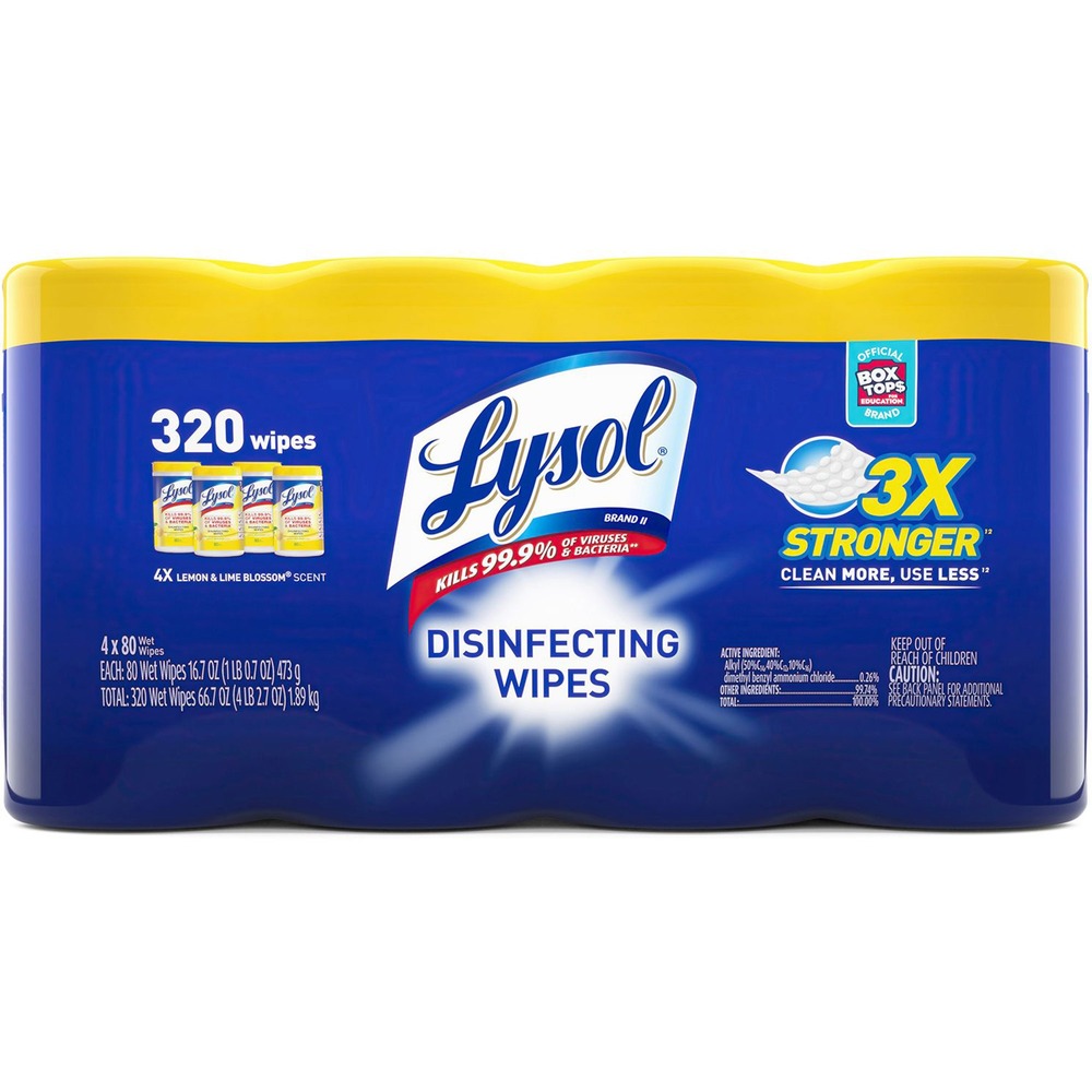 RAC90641 - Boost customer confidence with the recognizable canister of Lysol Disinfecting Wipes that are ideal for high-visibility locations. Pre-moistened disinfecting wipes kill 99.9 percent of viruses and bacteria, including the virus that causes COVID-19, when used as directed on hard, nonporous surfaces. Hospital-type disinfection works on a variety of surfaces, including electronics. Quickly clean and disinfect high-touch, germ hot spots to help protect your customers and staff. Clean up and keep moving with packaging that's easy to open, dispense and store.