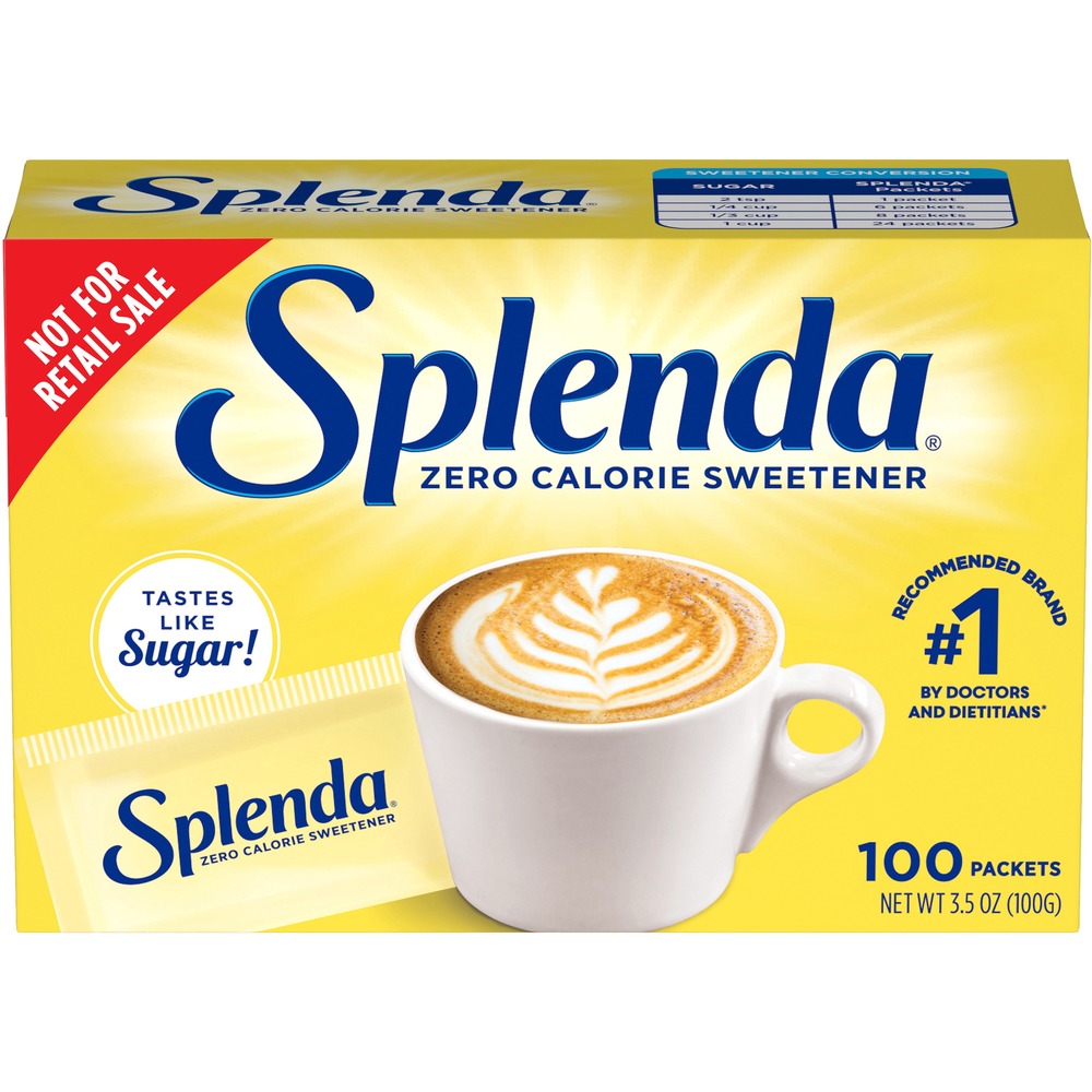 SNH200025 - Splenda in single-serve packets is a sugar substitute that has no calories. Made from sugar, so it tastes like sugar. Use in any food and beverage. Splenda is free of the unpleasant aftertaste associated with some other artificial sweeteners. Sweetener stays sweet during cooking and baking so they are great for the whole family and for people with diabetes.