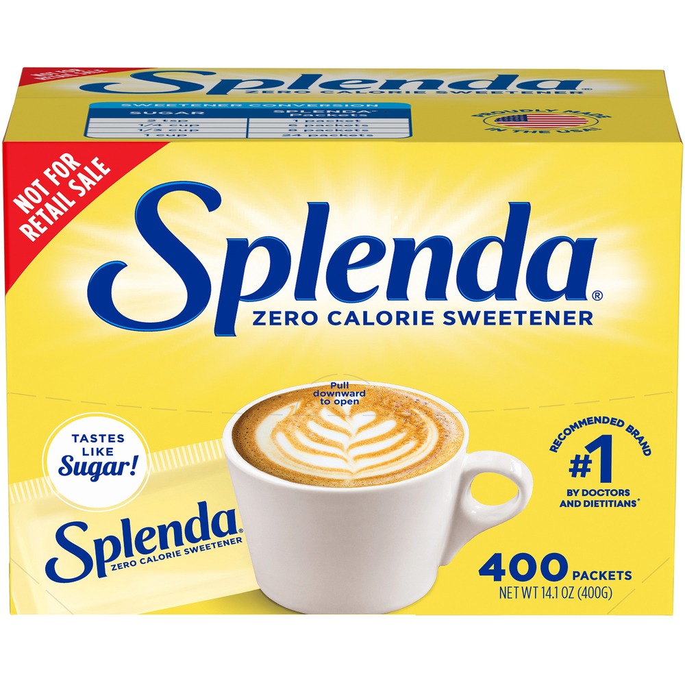 SNH200414 - Splenda in single-serve packets is a sugar substitute that has no calories. Made from sugar, so it tastes like sugar. Use in any food and beverage. Splenda is free of the unpleasant aftertaste associated with some other artificial sweeteners. Sweetener stays sweet during cooking and baking. Ideal for the whole family and for people with diabetes.