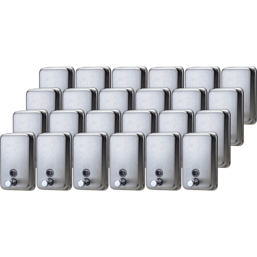 GJO02201CT - Use this Stainless Steel Soap Dispenser for liquid and lotion soaps (not included). Stainless steel case is rustproof, corrosion-resistant and wall-mountable. Smooth, rounded edges can be easily wiped down for quick cleanings. Easily refill by pouring your favorite formula into the reservoir.