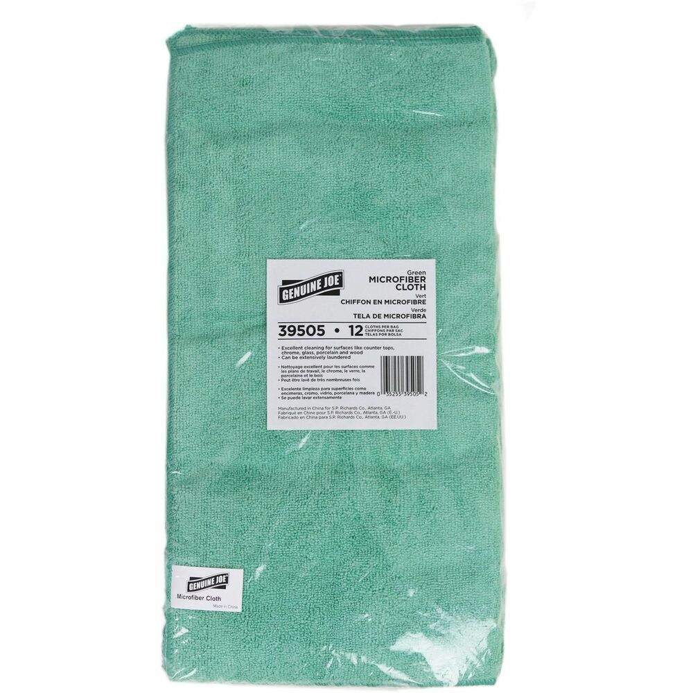 GJO39505CT - Microfiber cloths are a great choice for dusting and cleaning. Split fibers create a positive charge that grasps dust and dirt without damaging surfaces. The 260 gsm microfiber is safe for dry dusting hardwoods and for dusting. Use with or without chemicals. Cloth effectively removes bacteria without the need for chemicals. It can remove 99 percent of bacteria with water alone.