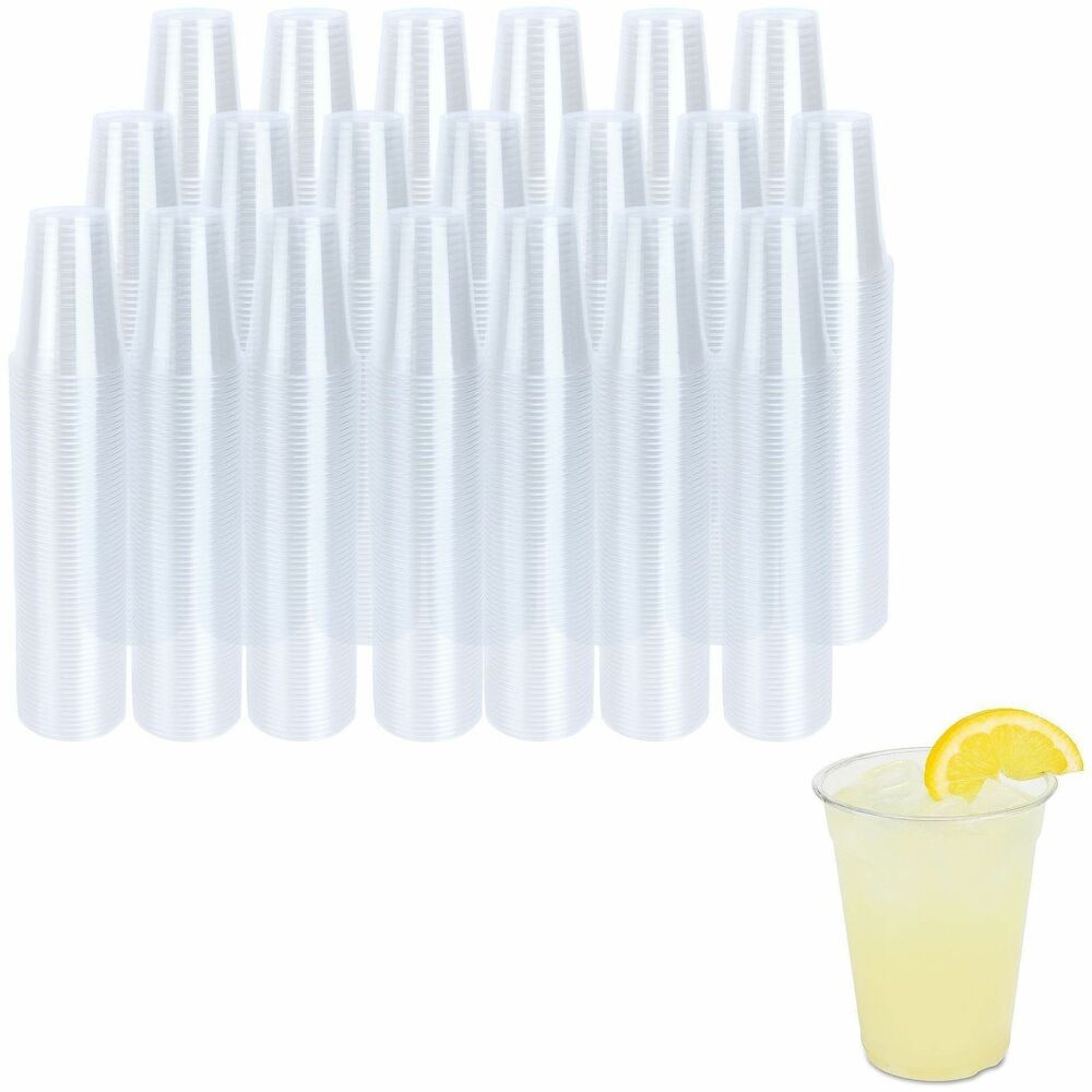 GJO58233CT - Sleek plastic cups are ideal for serving up cold beverages in style. Clear, smooth walls showcase your drinks whether they are fruity punches or water chilled with ice. Strong plastic works for everyday refreshments or special occasions when disposal nature simplifies cleanup.