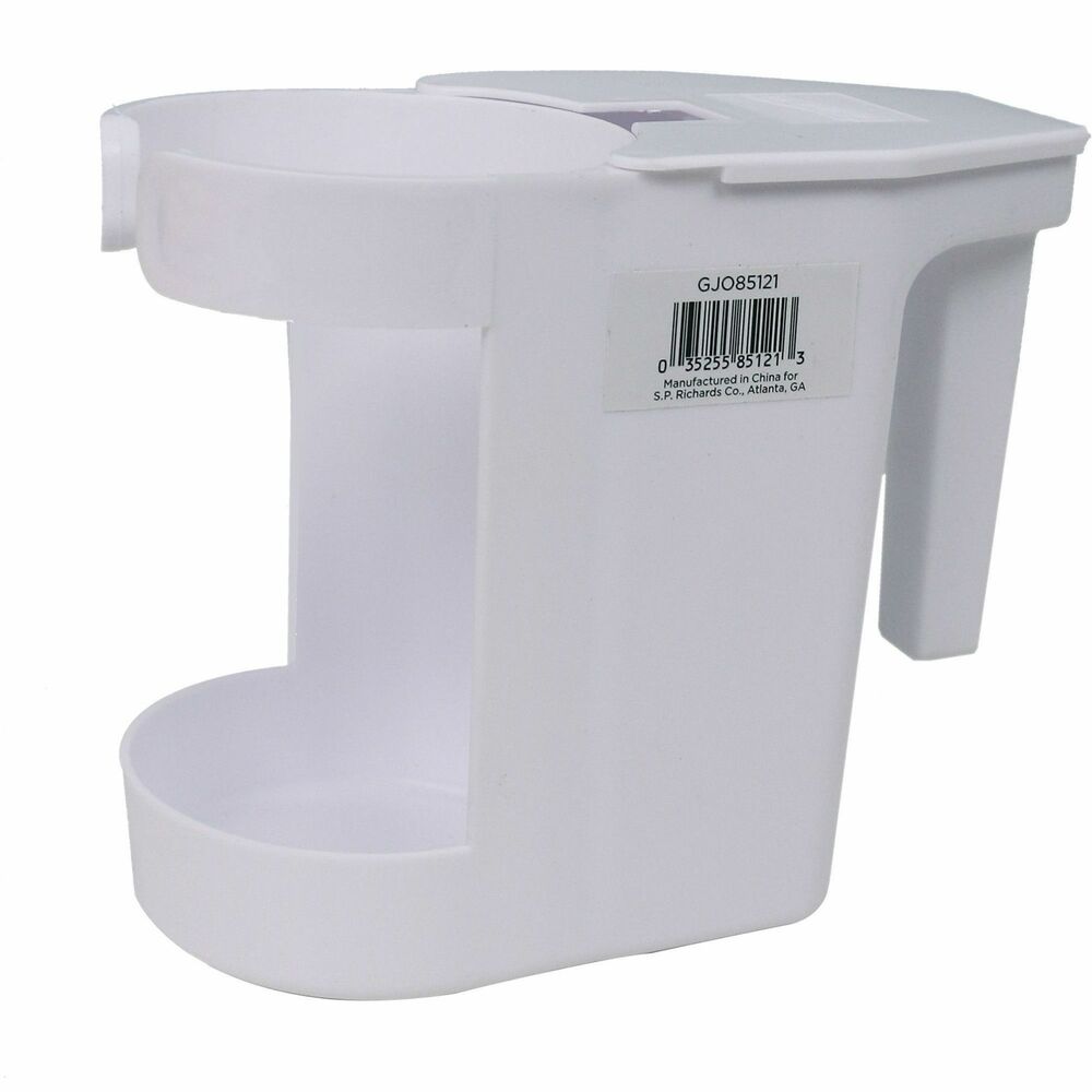 GJO85121CT - Toilet bowl mop caddy holds both a quart bottle and bowl mop for quick access and convenient mobility. Hinged lid covers the bowl mop to provide sanitary containment after each use. Comfortable carrying handle is easy to grip for safe transportation.