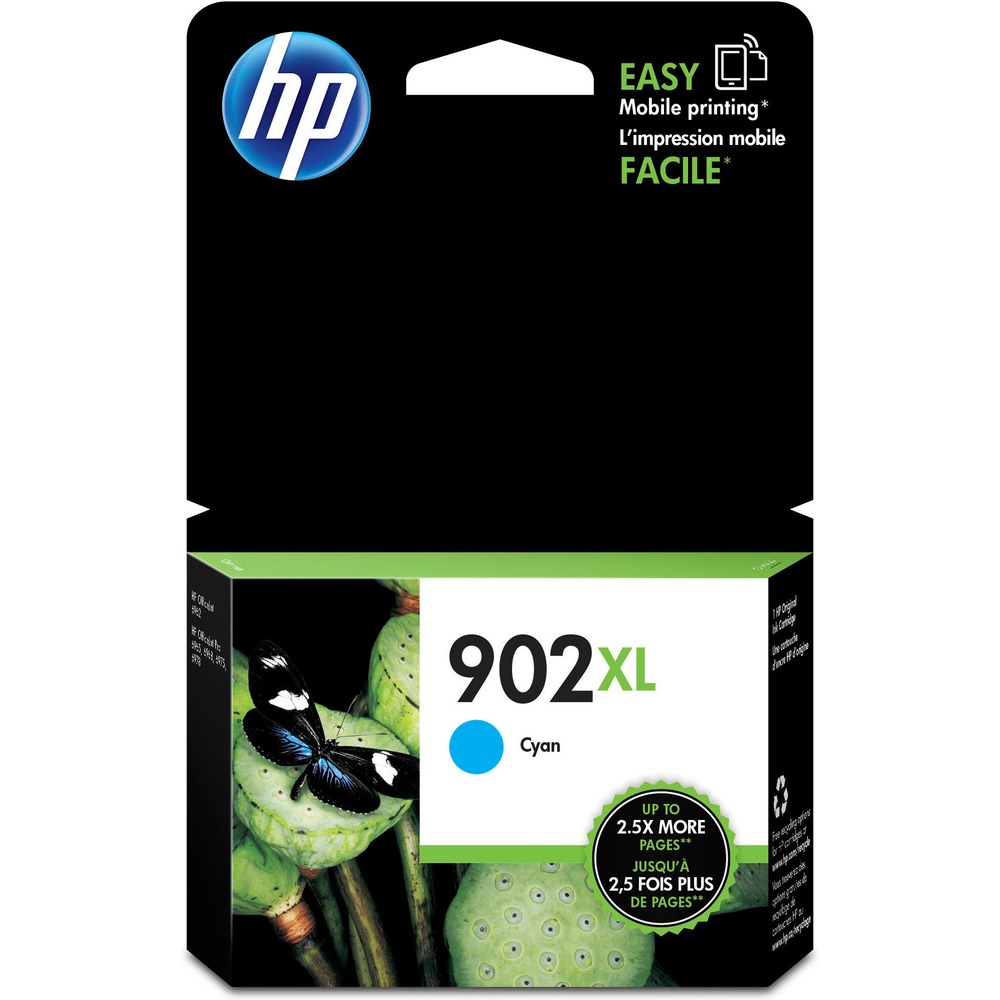 HEWT6M02AN - High-capacity ink cartridge makes an impression with clear, easily readable drawings and colorful, powerful presentations in HP Officejet 6962, Pro 6965, Pro 6968, Pro 6975 and Pro 6978. With Original HP inks, you get crisp, clear, accurate lines and vivid color, even true neutral grays. See accurate, professional results, print after print, cartridge after cartridge with Original HP inks. Intelligence built into Original HP ink cartridges and printer continuously optimizes quality and reliability. HP 902XL cyan cartridge yields approximately 825 pages. More from the Manufacturer