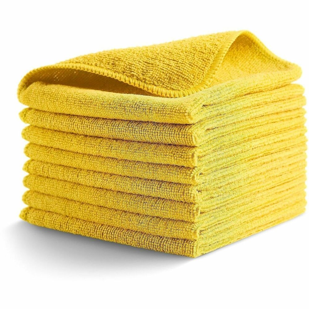 RCP1820580 - Microfiber cloths deliver superior cleaning performance for light commercial use. They remove 99.9 percent of microbes. Quality microfiber withstands hundreds of launderings and 100 launderings with bleach. Bulk supply of reusable cloths makes sure you have plenty to clean for long period or large buildings. This cloth is yellow, and cloths are available in other colors to let you color-code them for specific uses.