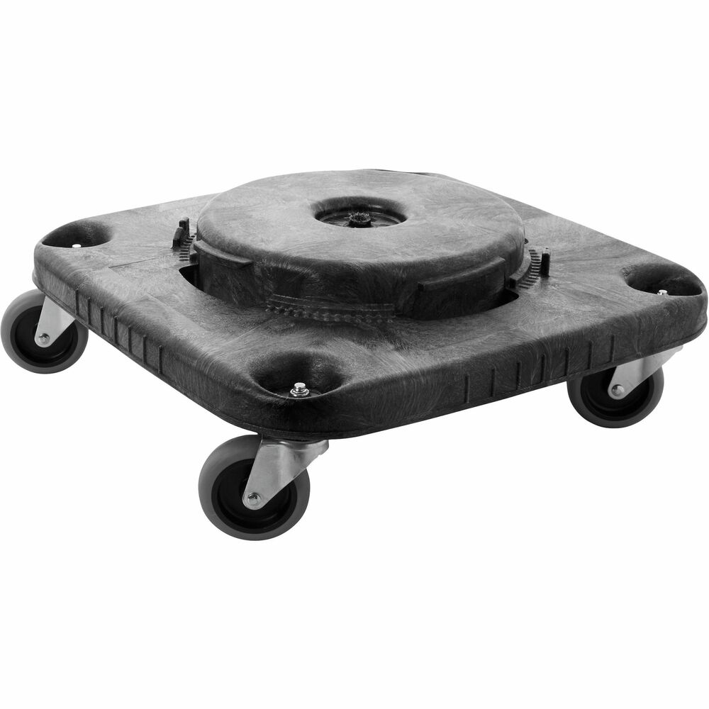 RCP353000BK - Brute Square Dolly delivers easy mobility and maneuverability of heavy loads for Brute Square 28 gallon and 48 gallon Containers without lids (3526, 3536). All plastic, professional-grade construction resists rust, chipping and denting. Heavy-duty wheels with swivel capabilities are designed for ease of mobility. Dolly offers up to a 300 lb. continuous static load rating.