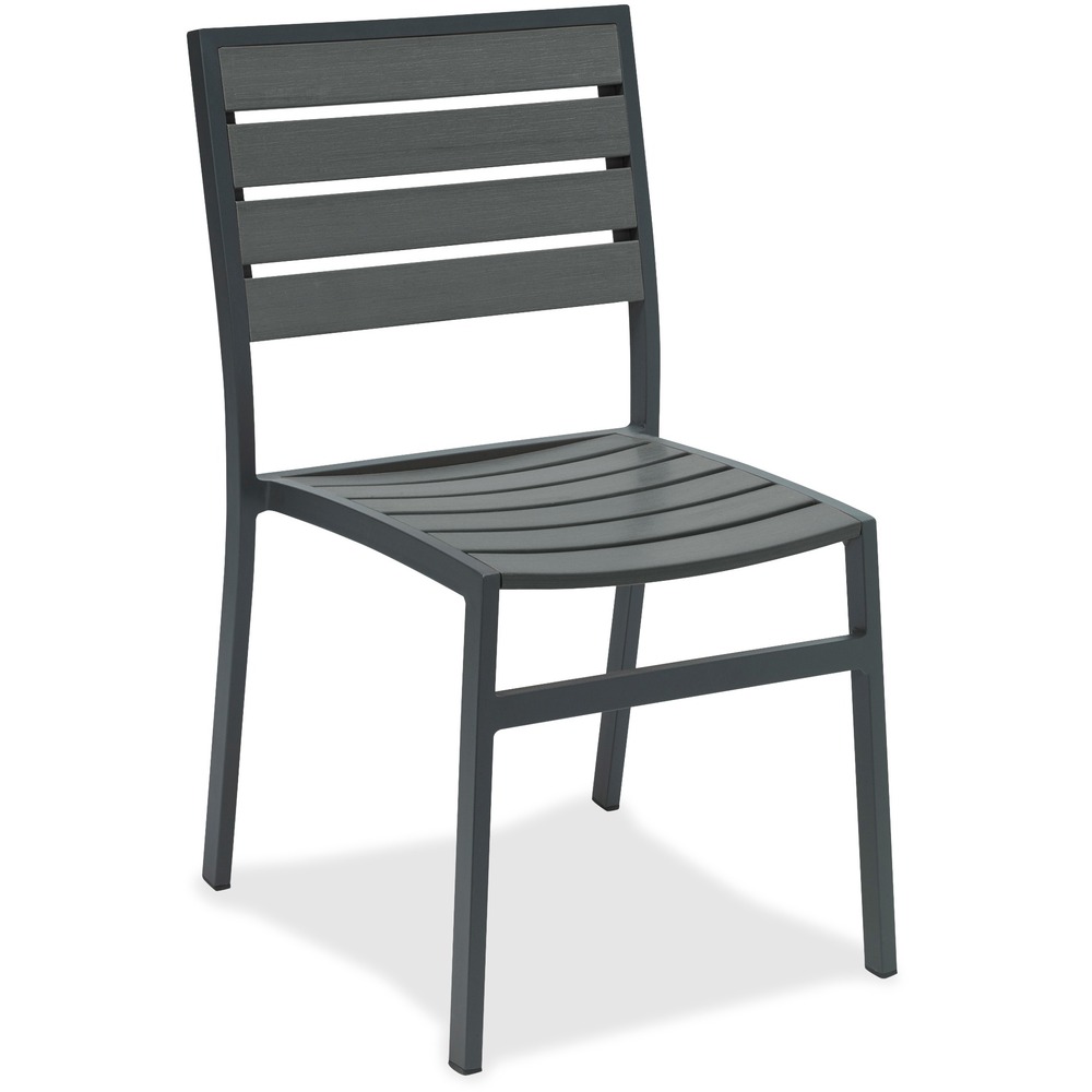 KFI5600GY - Eveleen Outdoor Chair creates a chic yet comfortable outdoor space. Durable aluminum and polywood slats are corrosion-resistant and fade-resistant to withstand the elements. Fully welded connections and powder-coated, square, aluminum tubing provide strong, stable support. Curved, synthetic polymer seat and back enhance comfort. PVC glides protect floors from damage.