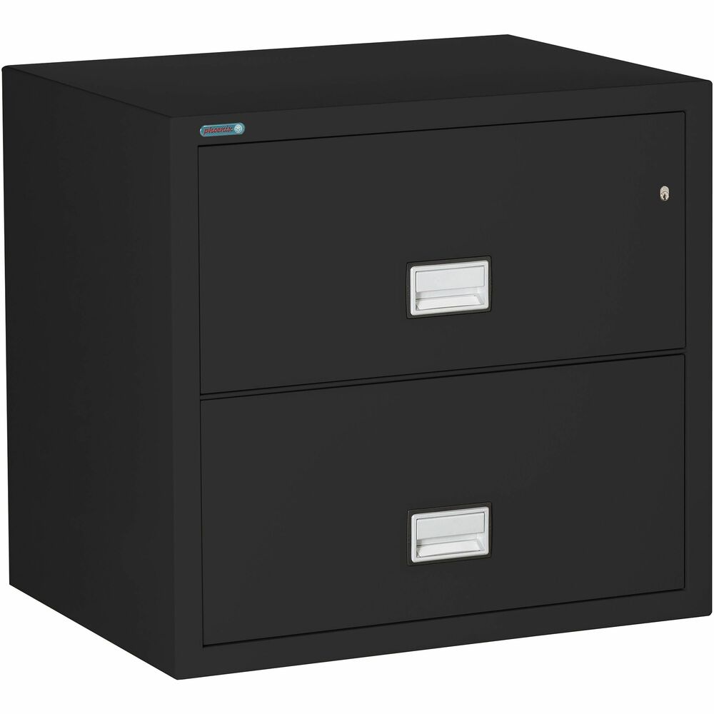PXSLAT2W31B - World Class Lateral File combines powerful protection and heavy-duty storage to meet your filing needs. Fire-resistant feature outlasts the harshest flames up to 1 hour. Individual drawer insulation prevents closed drawers from fire if one is left open. It also resists explosions up to 2000 degrees Fahrenheit and survives drops up to 30'. Labyrinth sealing system and special gaskets prevent water damage. Lateral file is MTC Grade B rated to protect CDs, DVDs, USBs and memory sticks. Easily access files using recessed drawer pull. Key-operated plunger lock provides security. Customize privacy by locking any drawer. Both drawers are equipped to handle legal-size/letter-size folders from front to back or side to side. Drawers use three-way suspension for stability and feature an anti-tip safety mechanism that prevents opening more than one drawer at a time.