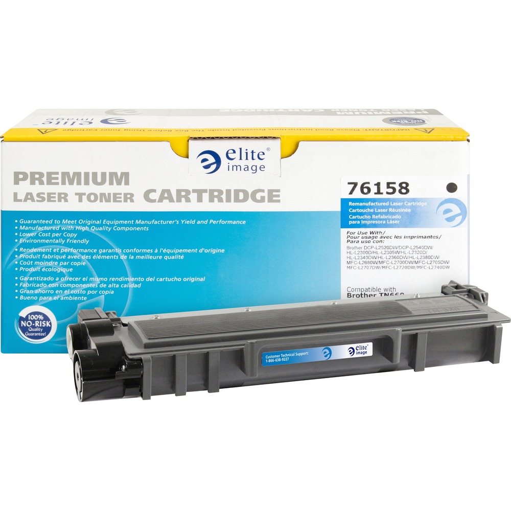 ELI76158 - Premium, replacement toner cartridge is designed to be a true quality alternative to the OEM while offering significant savings. Use in your Brother DCP-L2520DW, DCP-L2540DW, HL-L2300D, HL-L2305W, HL-L2320D, HL-L2340DW, HL-L2360DW, HL-L2380DW, MFC-L2680W, MFC-L2700DW, MFC-L2705DW, MFC-L2707DW, MFC-L2720DW or MFC-L2740DW for exceptional performance. Cartridge yields approximately 2,600 pages. Elite Image is ISO certified More from the Manufacturer