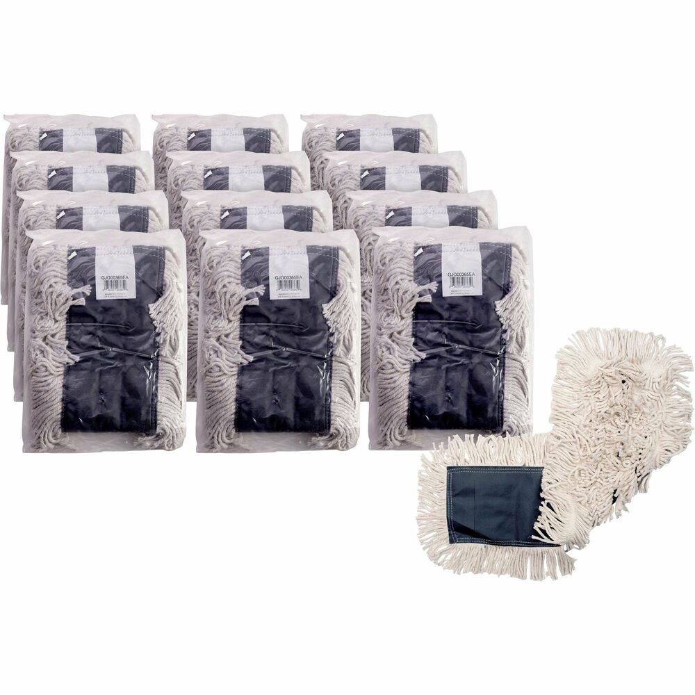 GJO00365CT - Disposable dust mop refill keeps you ready for everyday dusting. Four-ply, cotton yarn is soft, absorbent, strong and durable. Slot Pocket synthetic backing is quick-drying. Disposable nature means you can just toss it away once you are done. Dust mophead is made of cotton. Handle and frame are sold separately. Refill is compatible with the Genuine Joe 1" x 60" Vinyl-coated Steel Handle, 1" x 60" Wooden Handle and 1-1/2" x 60" Wooden Handle.
