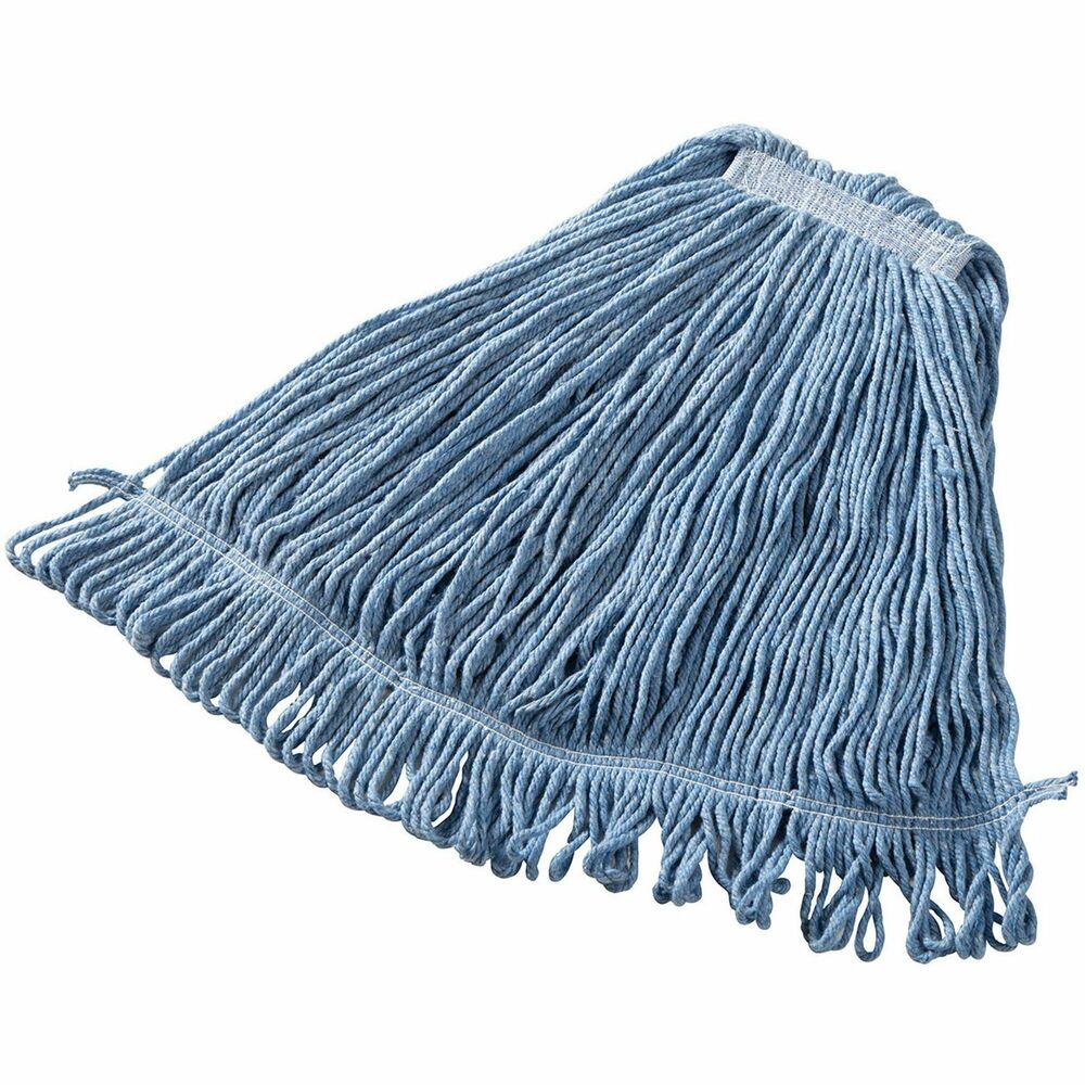 RCPD21306BL00CT - Super Stitch Blend Mop with 1" headband outperforms and outlasts premium cut-end mops two to one. Balanced blend of four-ply cotton and synthetic yarns provides high absorbency and strength. Synthetic mesh headband prohibits moisture retention for longer product life. Looped ends and yarn tailband mop deliver greater floor coverage. The looped end provides the ultimate durability and like-new launderability.