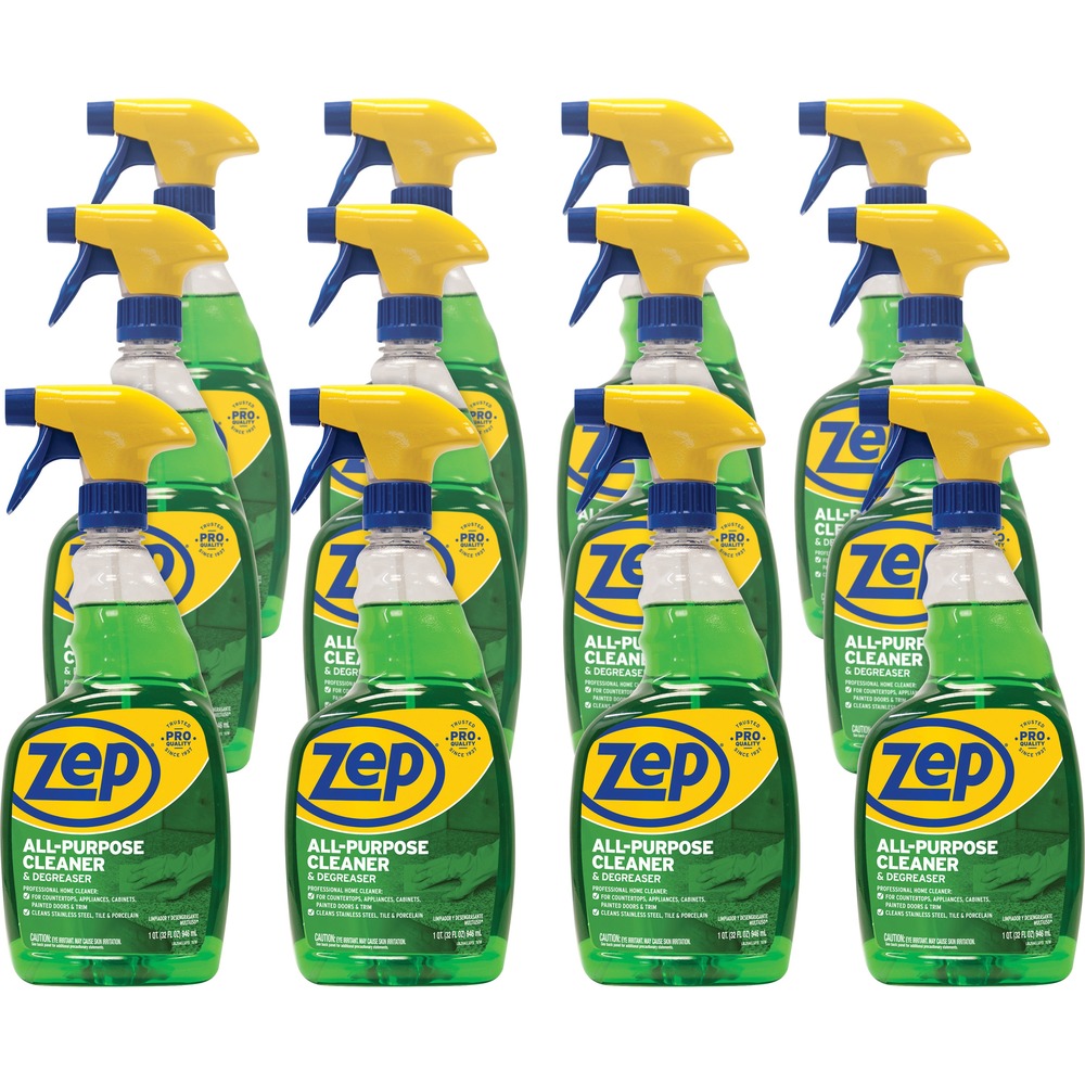 ZPEZUALL32CT - All-Purpose Cleaner/Degreaser quickly removes grease and grime from many porous and nonporous surfaces, including painted walls, tile, porcelain and stainless steel. It is suited for home, workshop and office applications, making it perfect for everyday use.