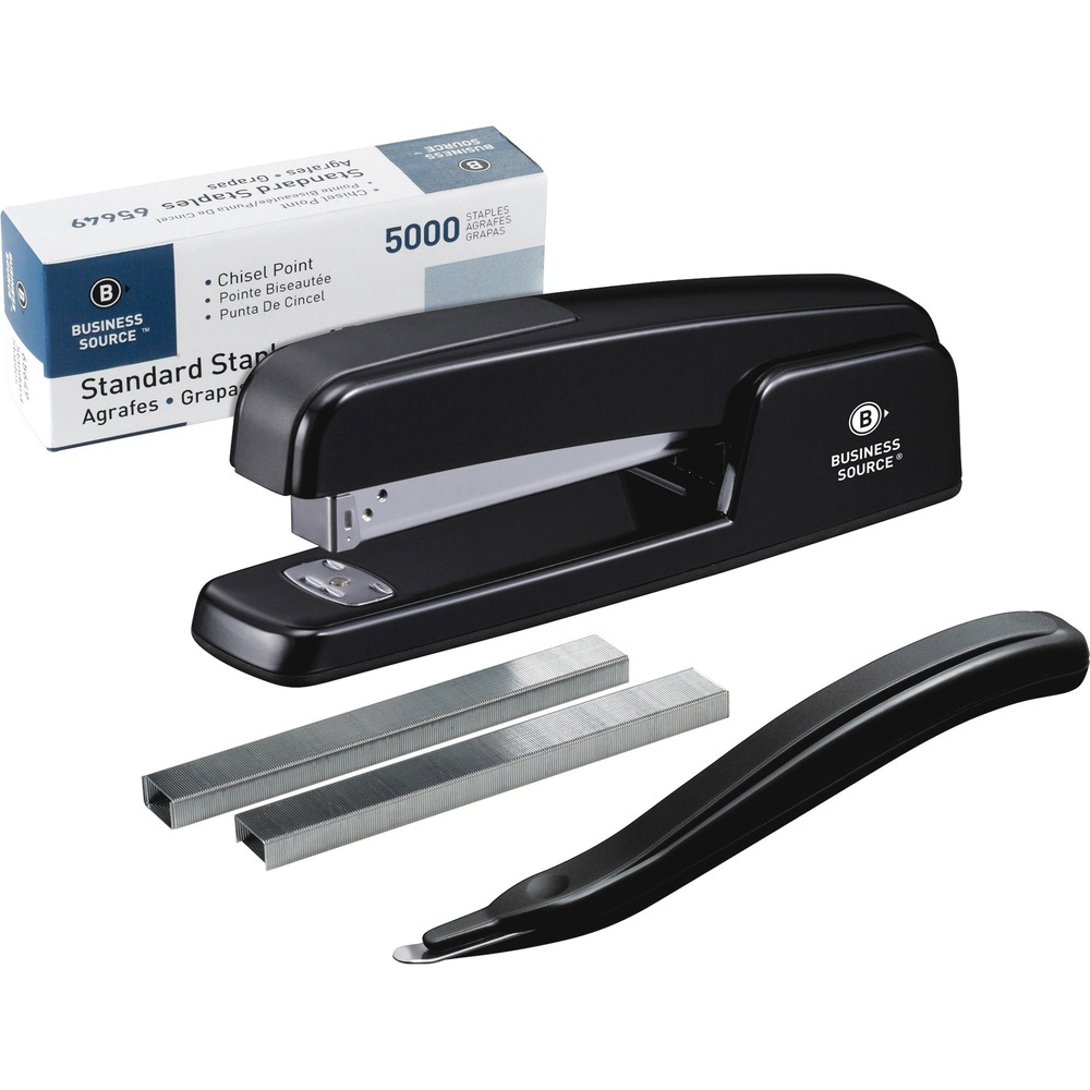 BSN41890 - Stapler value pack includes a reliable stapler, staples and a staple remover so you're ready to go to work. Die-cast stapler fastens up to 20 sheets of paper at once. Soft grip offers added comfort and control. Top-loading design holds a full strip of standard-size staples (included). Rotary anvil can be turned for simple pinning or stapling. Stapler is perfect for offices, mailrooms, homes and more. More from the Manufacturer