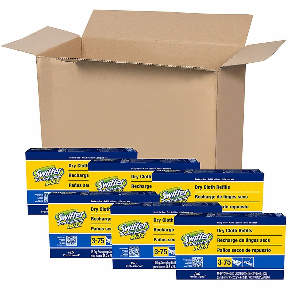 PGC37109CT - Swiffer Max Disposable Cloths trap dust, dirt and hair on electronics and other hard surfaces with their patented 3-D fiber web. Instead of just moving dust and dirt around, eliminate it with these large, soft dry cloths. Dust is removed, not sent airborne so you will save time because dusting won't be needed so often. Combine these cloths with the Swiffer Max Sweeper (sold separately) to cover large areas quickly. Wiping a hard surface with these cloths creates an electrostatic charge that attracts dust, dirt, common allergens and hair to the cloth. Cloths can be used on virtually any surface with no need for spray polishes. Cloths are safe for wood, ceramic, vinyl, tile, electronics, and other hard surfaces, and leave no residue.