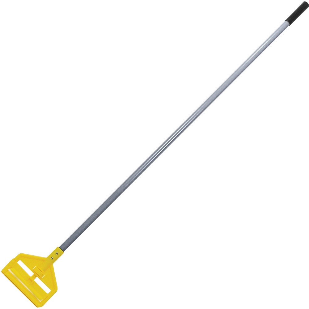 RCPH14600GYCT - Invader Wet Mop Handle makes removing and replacing mopheads easy and efficient. Side gate allows mophead to easily slide on and off handle. Thumbwheel clamps the mop firmly in place. It should be used with 1" (2.5 cm) headband mopheads and universal headband mopheads (sold separately). Large head of the frame is made of sturdy plastic. Handle is made of fiberglass.
