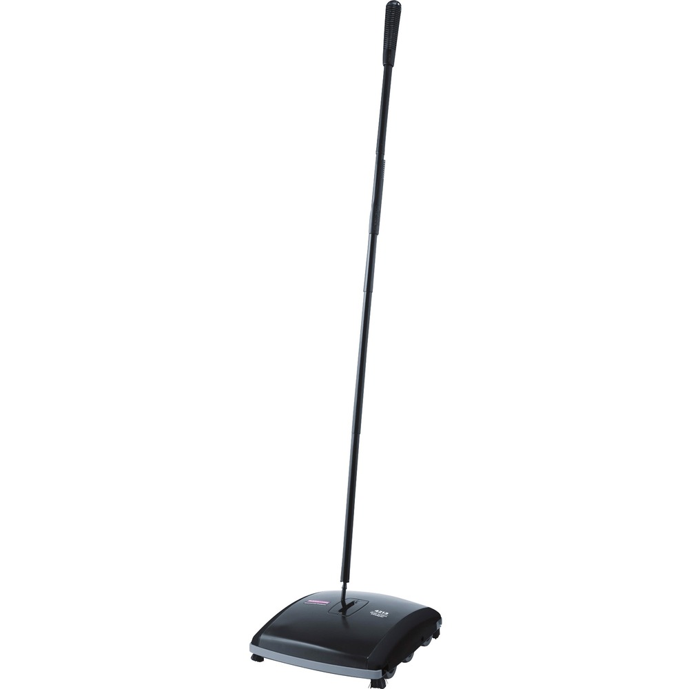 RCP421388BKCT - Dual-action sweeper features two types of brushes to provide maximum cleaning and versatility on bare floors and low-pile carpets. Sweeper is especially effective for large debris as well as small crumbs and dirt. Dual-action sweeper features a dual debris pan with one-touch cleaning doors, a wide 7-1/2" sweep path with protective bumper, and natural corner brushes. Soft rubber wheels and brushes conform to the floor surface. Sweeper is made of durable galvanized steel and tough ABS plastic.