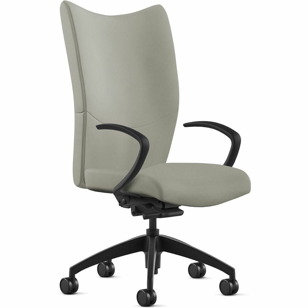 NTF2380Y2A10L03 - Bristol High Task Chair provides a classy, professional touch to any space with its leather-upholstered, ergonomic design. Highly resilient, molded foam with a detailed, upholstered treatment creates optimized comfort and seamless support for your workflow. Sit in a relaxed position using fixed, cantilever arms. Pneumatic-cylinder height adjustment lets you customize height for an enhanced experience. Chair also features a four-position tilt lock, side knob tension adjustment, 2:1 back-to-seat tilt ratio and 360-degree swivel. Five-star base with reinforced inner structure for durability provides smooth mobility. Chair is Greenguard certified to produce low chemical emissions. Maximum weight limit is 250 lb.