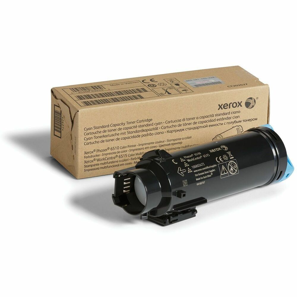 XER106R03473 - Xerox Genuine Phaser 6510, WorkCentre 6515 Cyan Standard capacity Toner Cartridge (1000 Pages) - 106R03473 is specially formulated and tested to provide the best image quality and most reliable printing you can count on page after page. Xerox Genuine Supplies and Xerox equipment are made for each other. Accept no imitations. Compatible toners may risk breakdown of Xerox printers and result in poor print quality and weak colors. With over 75 years' experience, Genuine Xerox Supplies are something you can rely on.