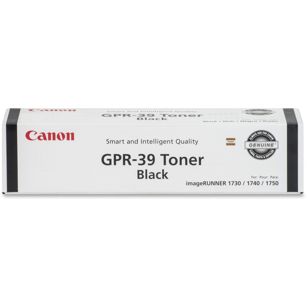 CNMGPR39 - GPR-39 toner cartridge produces rich, clear, vivid images with a smooth, high-quality finish. It is designed for use in Canon imageRunner 1730, 1730iF, 1740, 1740iF, 1750 and 1750iF. Cartridge yields approximately 15,100 pages.