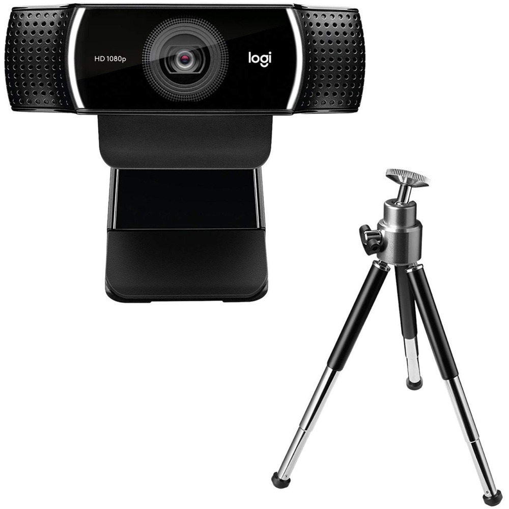 LOG960001087 - The C922 Pro HD Stream Webcam lets you stream anything you want in your choice of full 1080p HD at 30 frames per second or hyper-fast HD 720p at 60 frames per second. HD autofocus and light correction work to fine-tune lighting conditions for razor-sharp, high-definition video in any lighting. Fitted with two omnidirectional microphones, this webcam captures more realistic sound from multiple angles to let you voice come through sounding natural and clear. Diagonal, 78-degree field of view perfectly frames you and your space to make a strong impression. Capture sharp images and clear colors with the glass lens.