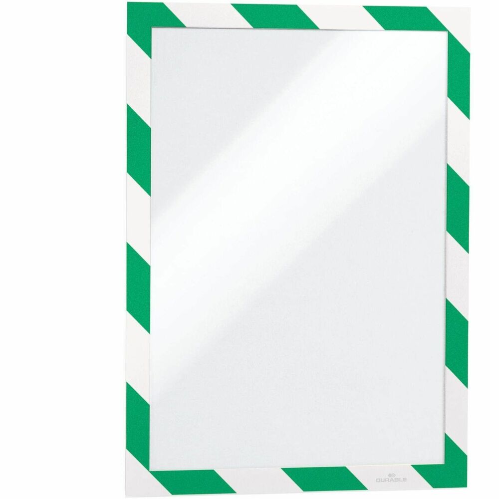 DBL4770131 - Self-adhesive security frame features a twin-colored border to present your safety and security directions in an eye-catching way. Flexible, magnetic cover pulls back effortlessly to quickly exchange and update your signs. Four-sided frame works horizontally or vertically for convenient placement virtually anywhere. Easy-to-use adhesive requires you to simply peel and stick for immediate attachment to any smooth, solid surface. Dual-sided construction ensures visibility from either side when affixed to transparent surfaces to reach more people at once. More from the Manufacturer