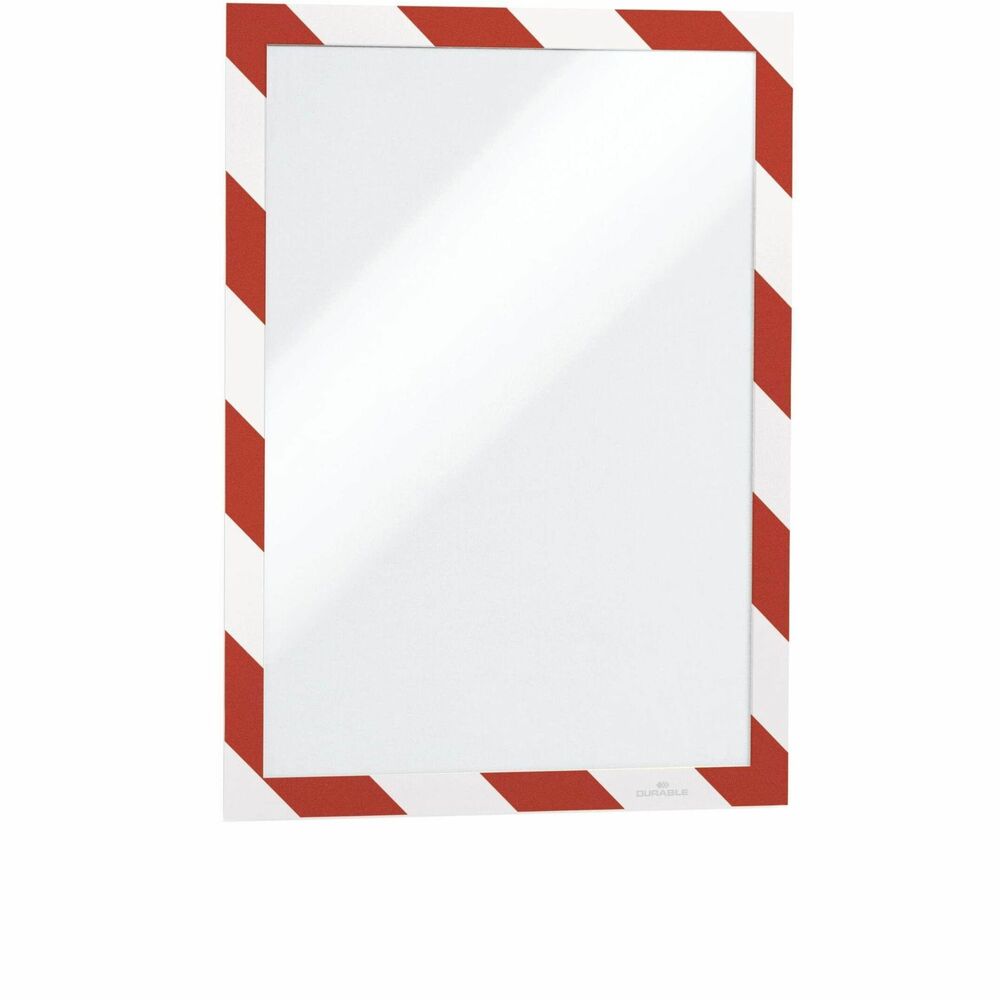DBL4770132 - Self-adhesive security frame features a twin-colored border to present your safety and security directions in an eye-catching way. Flexible, magnetic cover pulls back effortlessly to quickly exchange and update your signs. Four-sided frame works horizontally or vertically for convenient placement virtually anywhere. Easy-to-use adhesive requires you to simply peel and stick for immediate attachment to any smooth, solid surface. Dual-sided construction ensures visibility from either side when affixed to transparent surfaces to reach more people at once. More from the Manufacturer