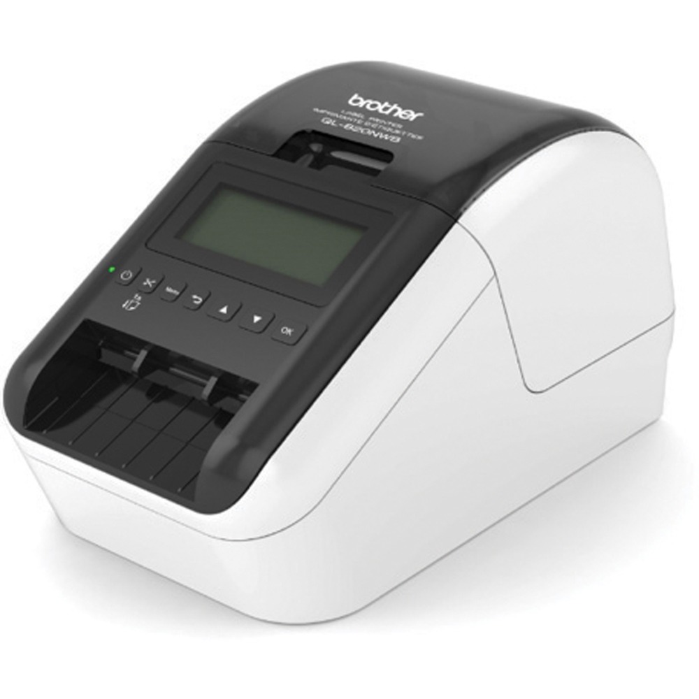BRTQL820NWB - Professional label printer with an LCD offers flexible connectivity options to let you connect through Bluetooth, Ethernet and wireless (802.11b/g/n) interfaces. USB Host interface is well-suited for use with a peripheral such as a scanner. Ultra-fast technology provides a print speed of up to 110 standard address labels per minute to help you save time on big projects. Whether you print one label or multiple labels at a time, the convenient automatic cutter keeps you working efficiently. High-resolution printing (up to 300 x 600 dpi) delivers crisp text and graphics for impressive results. Flexible design can be powered by a rechargeable battery (sold separately) for a complete mobile solution. Its easy-to-use construction accepts Brother drop-in tape rolls for quick replacement and prints on continuous-length paper and film tapes for banners and signs up to 3' long. Label printer is perfect for labeling packages, envelopes, office supplies, file folders and more. More from the Manufacturer