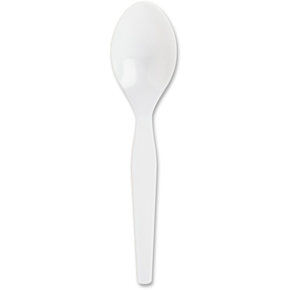 GJO30402 - Heavyweight spoons are strong enough to handle dense or heavier foods to provide a satisfying dining experience for your guests, customers and employees. Smooth, glossy construction is easy to grip to provide better control. Disposable design allows quick, easy cleanup after each use. Polystyrene cutlery is perfect for office parties, breakroom use, take-out meals, catering and more.