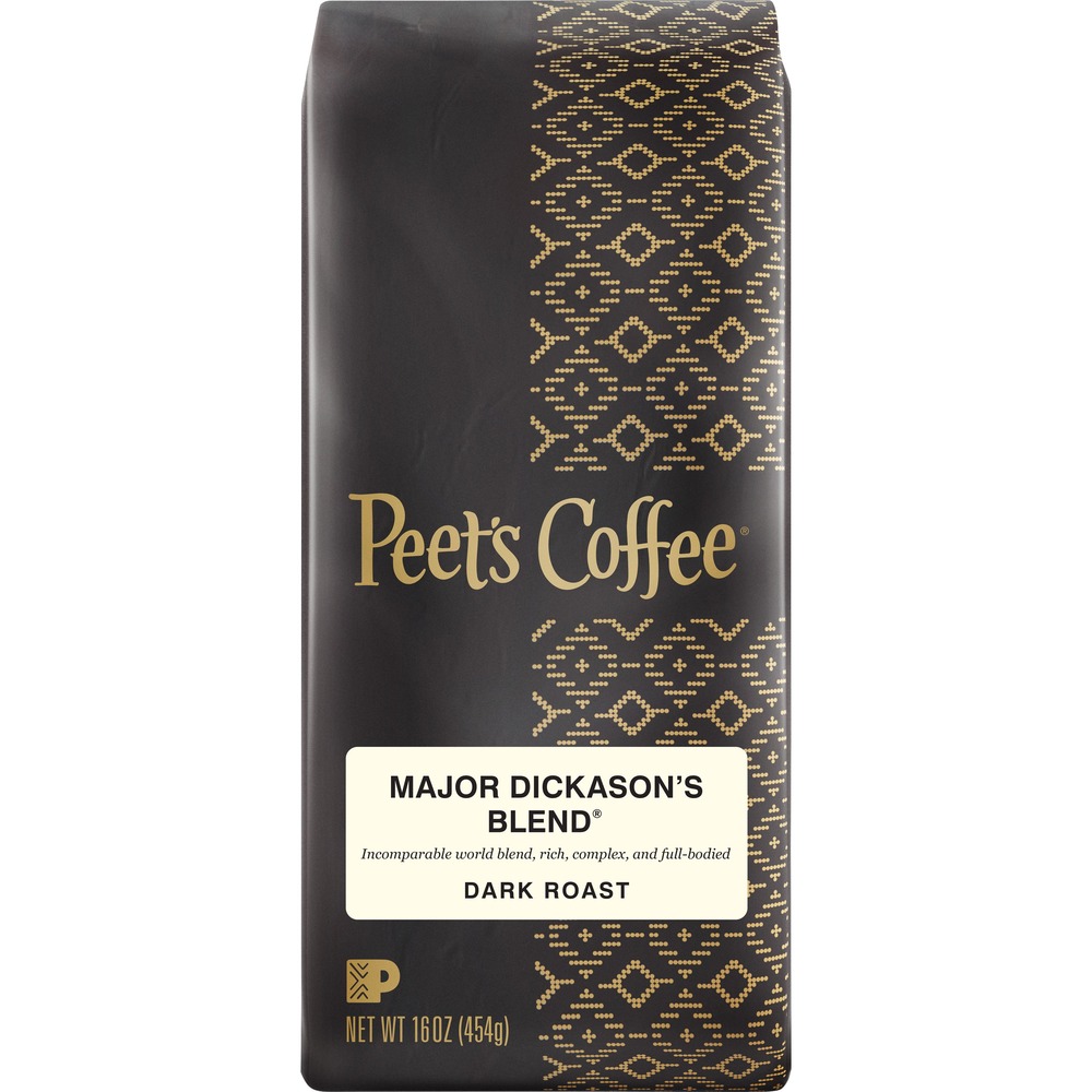 PEE501677 - Major Dickason's blend coffee combines the best origin coffees from the world's premier growing regions for a smooth, balanced cup. Full-bodied blend is rich and complex for a deeply satisfying finish. High-quality beans are expertly roasted in just the right air temperature and carefully monitored every step of the way to create its distinctive taste. Tightly sealed packaging ensures your coffee stays unimaginably fresh until opened.