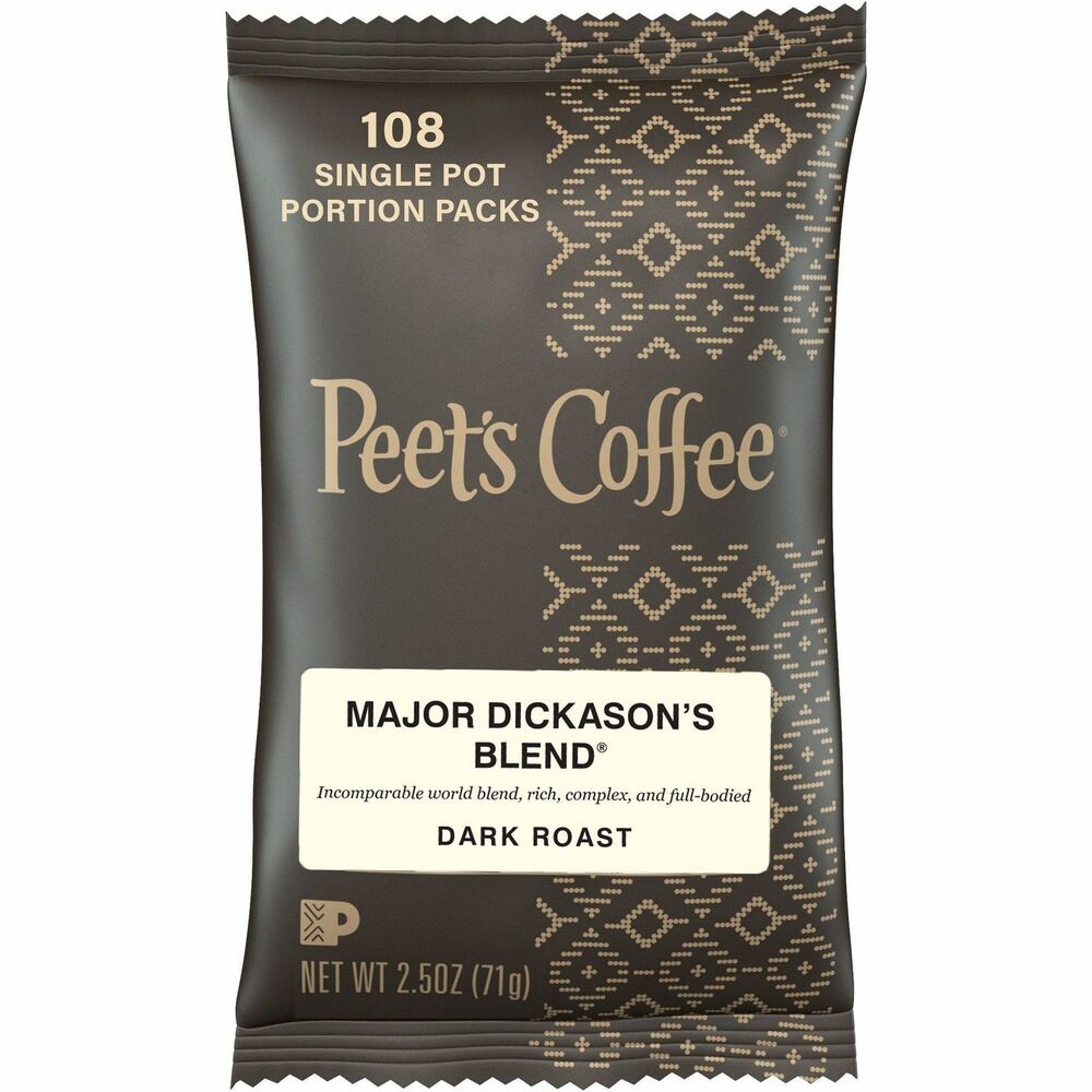 PEE504916 - Major Dickason's blend coffee combines the best origin coffees from the world's premier growing regions for a smooth, balanced cup. Full-bodied blend is rich and complex for a deeply satisfying finish. High-quality beans are expertly roasted in just the right air temperature and carefully monitored every step of the way to create its distinctive taste. Tightly sealed packaging ensures your coffee stays unimaginably fresh until opened.