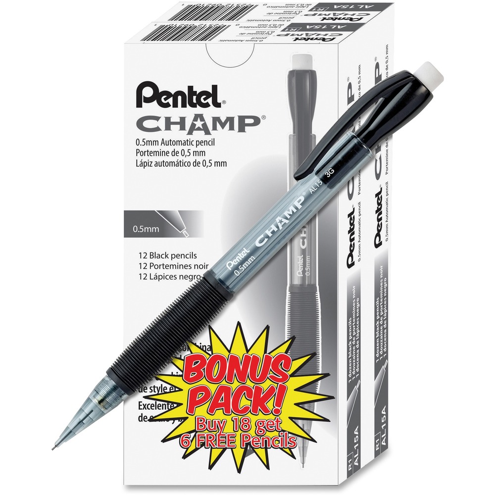 PENAL15ASW2 - Mechanical pencil features a soft, latex-free grip for nonstop writing comfort and control. 0.5mm lead produces crisp, fine lines of consistent density to keep your writing legible. Super Hi-Polymer HB lead is equivalent to a No. 2 pencil to scan on tests, resist breaking and eliminate the need for sharpening. Refillable lead reservoir provides a long-lasting way to write. Mechanical pencil is perfect for everyday use at home, office and school.