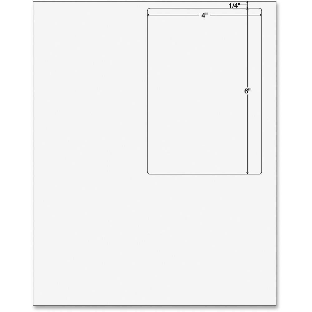 Sparco Integrated Label Forms - 6" x 4" - Permanent Adhesive - White ...