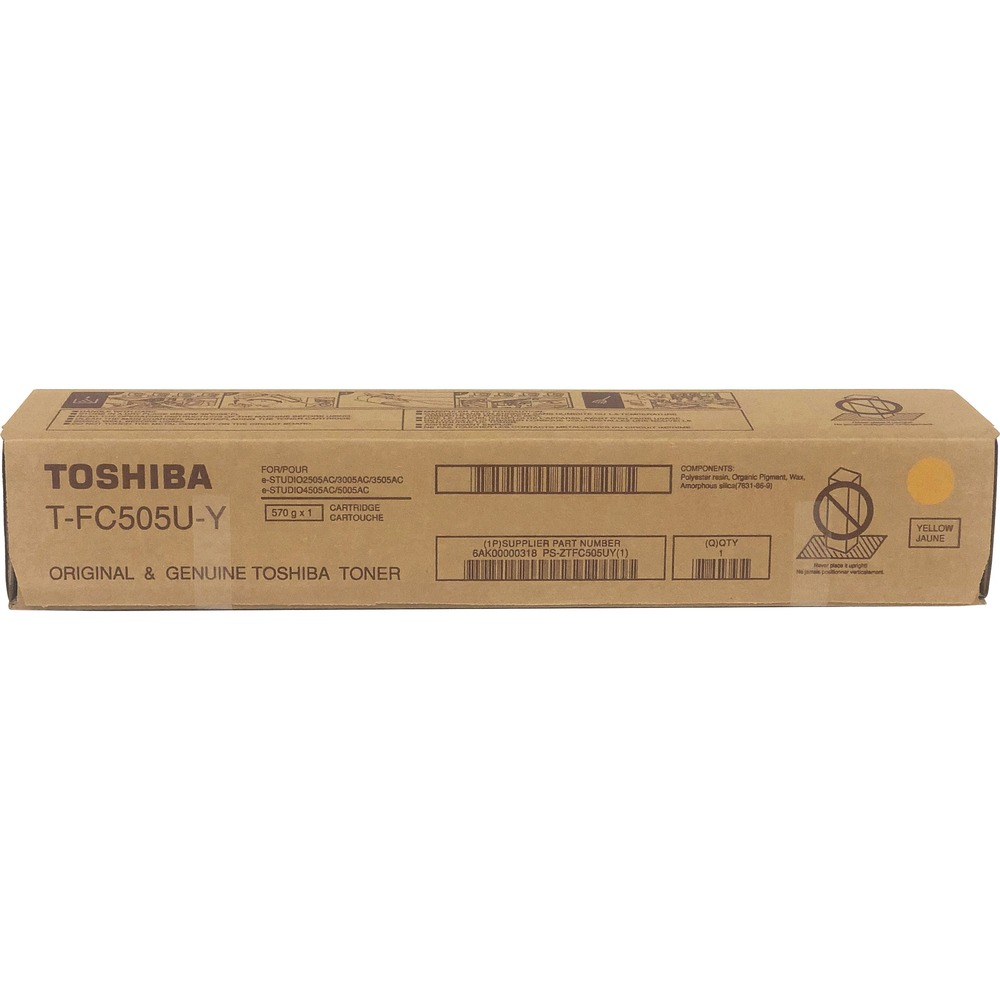 TOSTFC505UY - Toner cartridge is designed for use with Toshiba E-Studio 2505AC, 3005AC, 3505AC, 4505AC and 5005AC to bring out the best results. It is ideal for busy offices. Cartridge delivers proven quality. Easy-to-install cartridge yields approximately 33,600 pages.