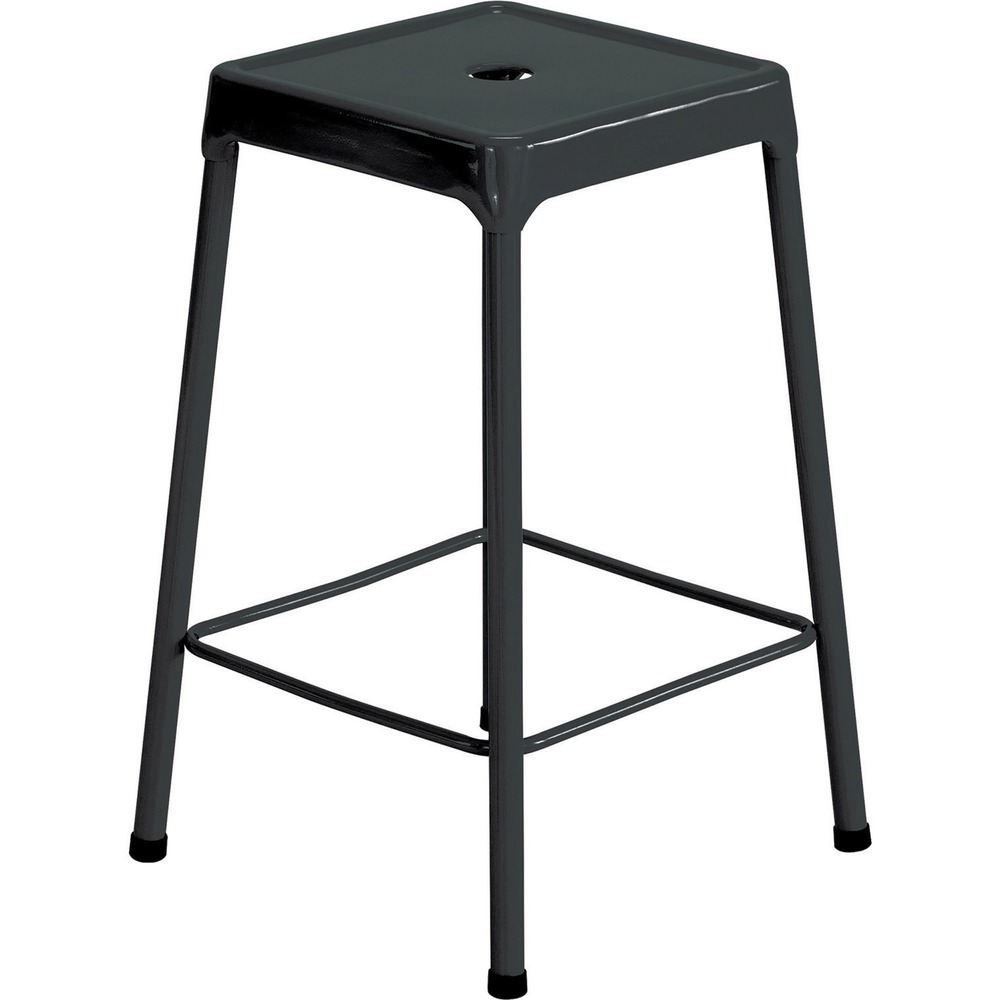 SAF6605BL - Sleek, square counter stool features reliable, all-steel construction and a glossy finish that is easy to clean. Durable powder-coat finish is eco-friendly. Built-in footring offers comfort at the 25" counter-height. Nylon glide on each leg protects your floor. Lightweight bar stool is easy to move and store. Use hole in 13" x 13" seat to easily lift chair. Counter stool stacks two to three high. It comes with plastic leg cap and self-leveling feet. Weight capacity is 250 lb.