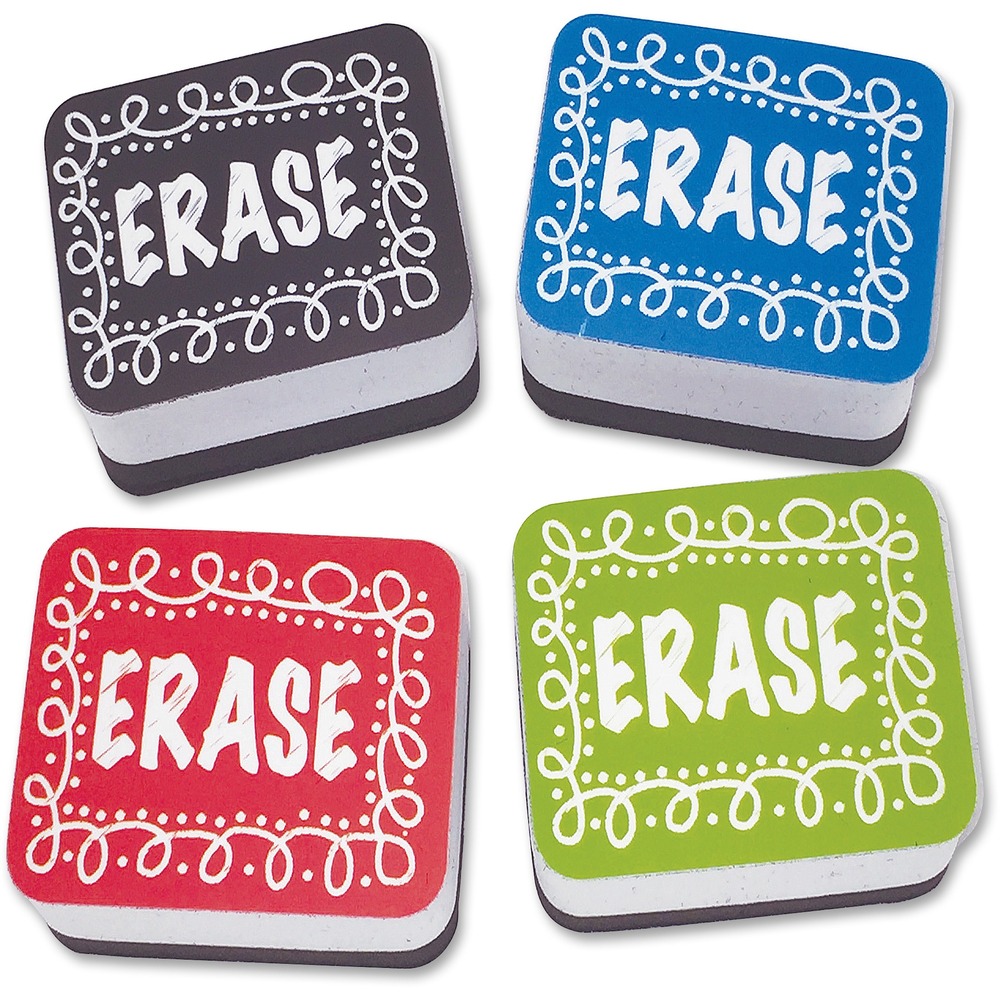 ASH78002 - Mini whiteboard erasers are conveniently sized for smaller hands to allow your young learners to make quick, simple corrections. Fun, vibrant colors on each eraser help you create an exciting atmosphere and keep students engaged as they work. Lightweight construction allows smooth, comfortable handling for accurate corrections. Erasers are perfect for use in daycares, schools and more.