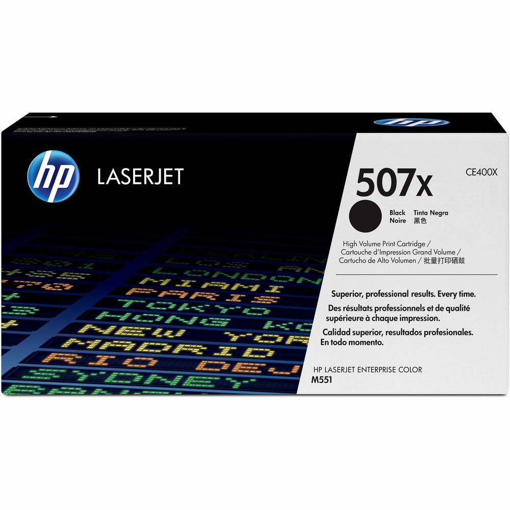 HEWCE400X - Reliable, Original HP toner cartridge helps keep business productivity high and avoid wasted time and supplies. Cartridge is designed for printing e-mails, drafts and documents with crisp, black text using the HP LaserJet Pro 500 color MFP M570dn, M575dn, M575f; LaserJet Enterprise 500 color M551n, M551xh, M551dn; and LaserJet Enterprise color flow MFP M575c. High-yield cartridge yields approximately 11,000 pages. More from the Manufacturer
